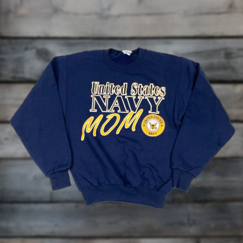 Soffe Soffe United States Navy Mom Sweatshirt Shirt Adult Small Blue 90s Retro Military Casual Womens Size S / US 4 / IT 40 - 1 Thumbnail