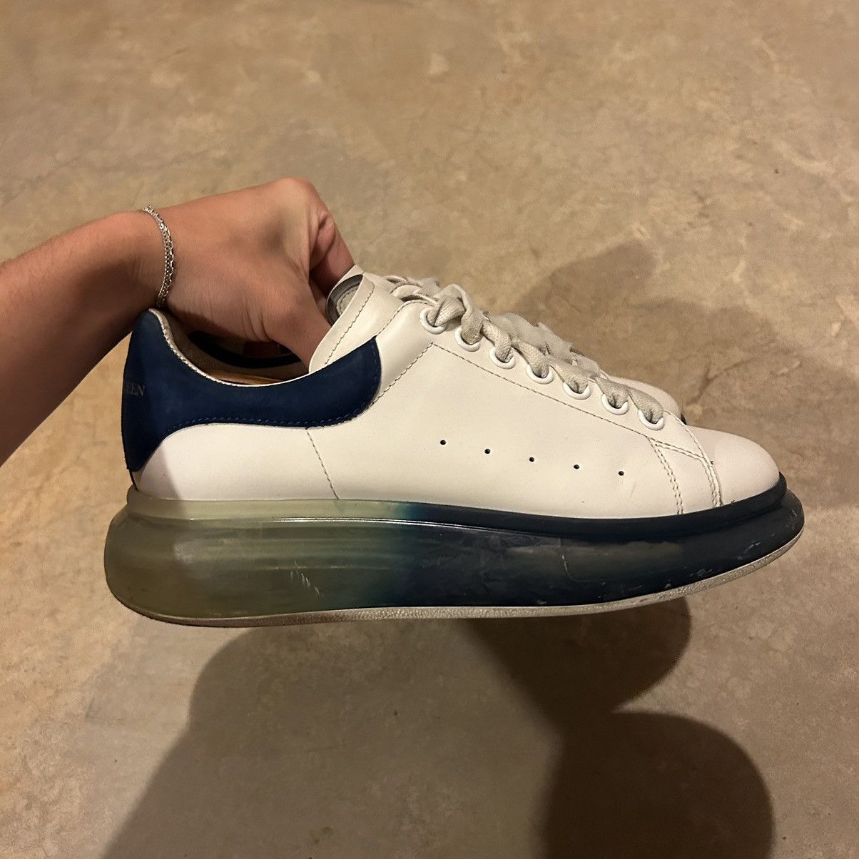 Alexander McQueen × Designer Alexander McQueen Oversized Shoe Worker Blue Sole EU 40 Size US 7.5 / EU 40-41 - 6 Thumbnail