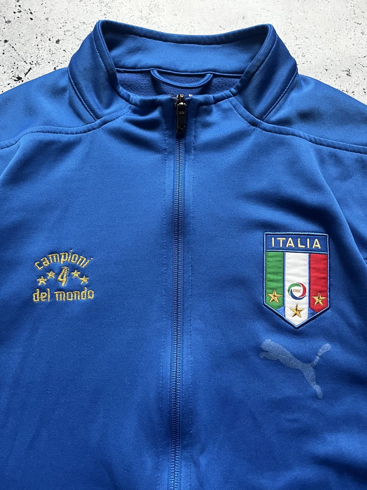 Puma Vintage Puma Italia Soccer Track Jacket Y2K USA Blue Size L Size US L / EU 52-54 / 3 - 2 Thumbnail