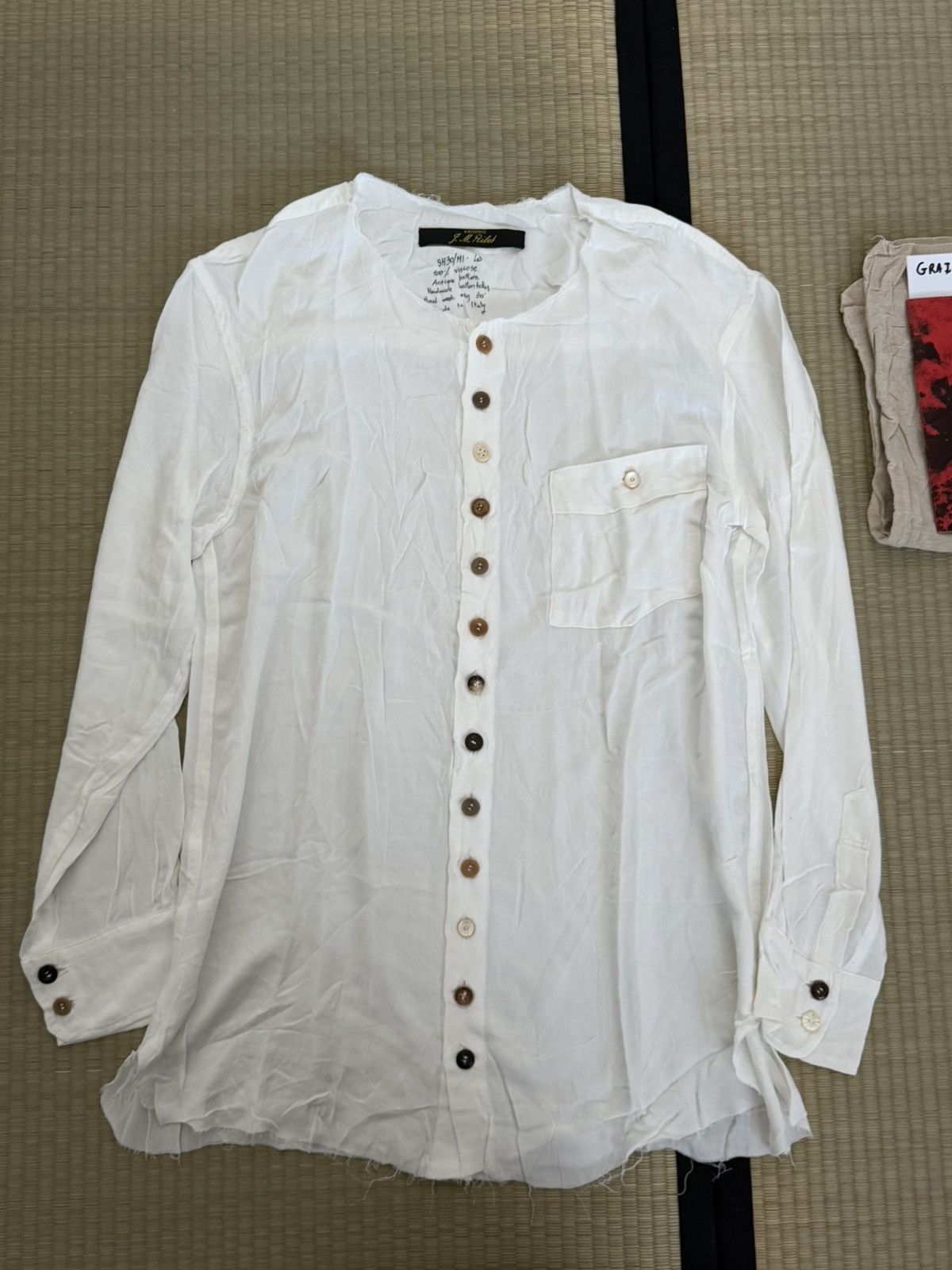 Archivio J.M. Ribot Archivio JM Ribot Collarless Shirt Size US M / EU 48-50 / 2 - 2 Thumbnail