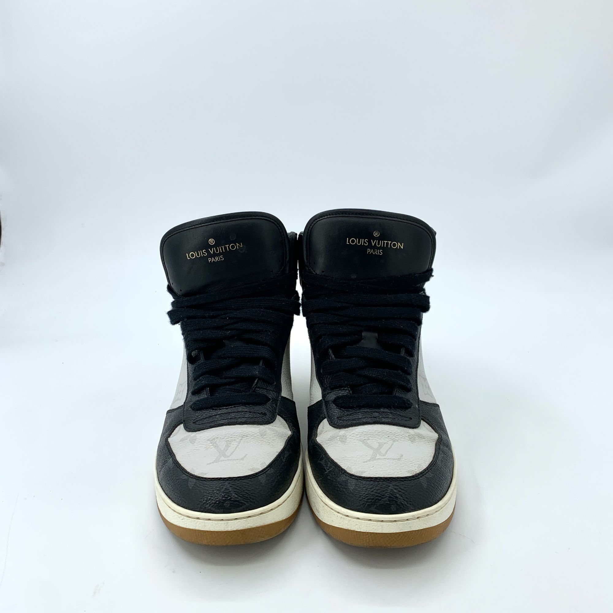 Louis Vuitton Louis Vuitton Monogram High-Top Sneakers Black/Brown Size US 7 / EU 40 - 3 Thumbnail