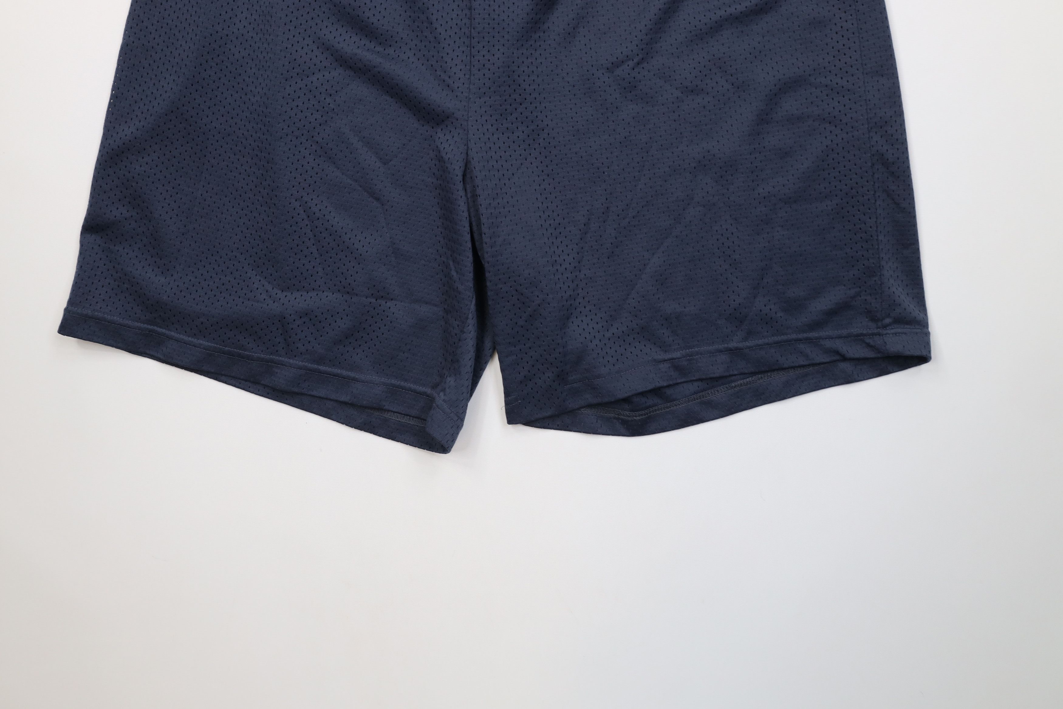 Vintage Vintage 90s Streetwear Mesh Above Knee Shorts Steel Blue Size US 36 / EU 52 - 4 Thumbnail