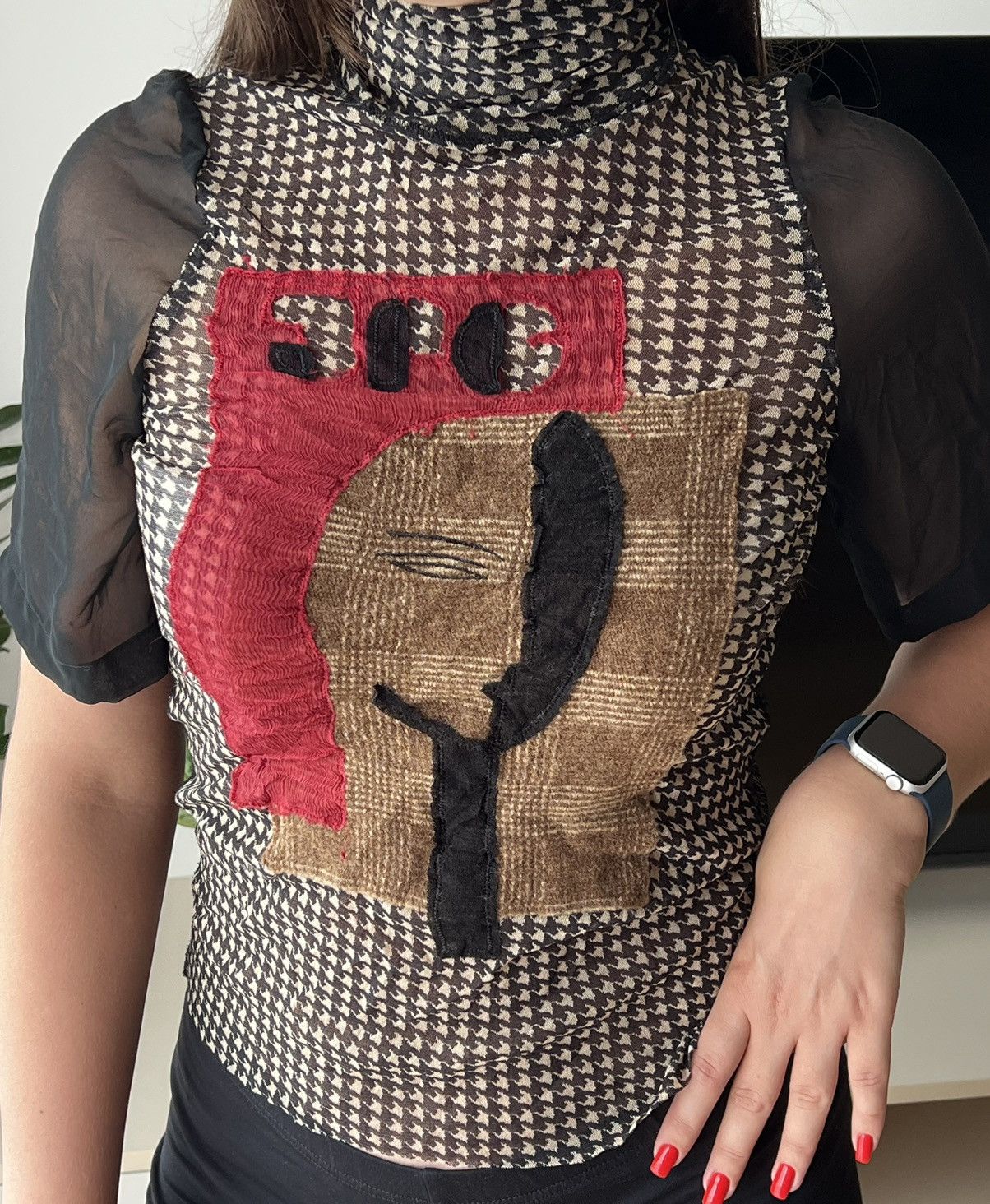 トップス jean paul gaultier tops archive 🔥Jean Paul Gaultier Vintage graphic mesh top tshirt archive