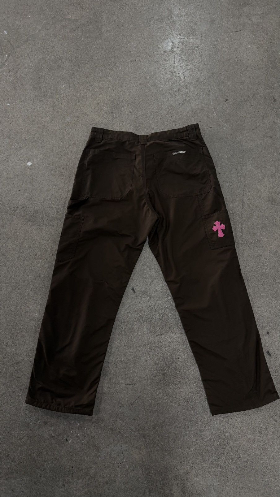 Chrome Hearts Chrome Hearts Brown Nylon and Leather Double Knee Pants Size US 32 / EU 48 - 2 Thumbnail