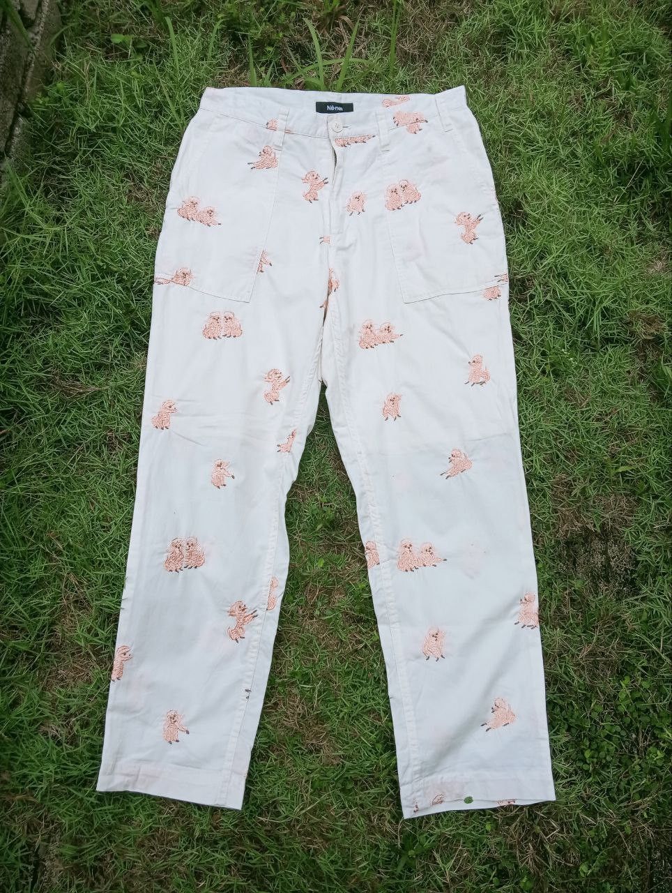 Issey Miyake VINTAGE NE-NET ISSEY MIYAKE EMBROIDERY PANTS Size US 31 - 1 Thumbnail