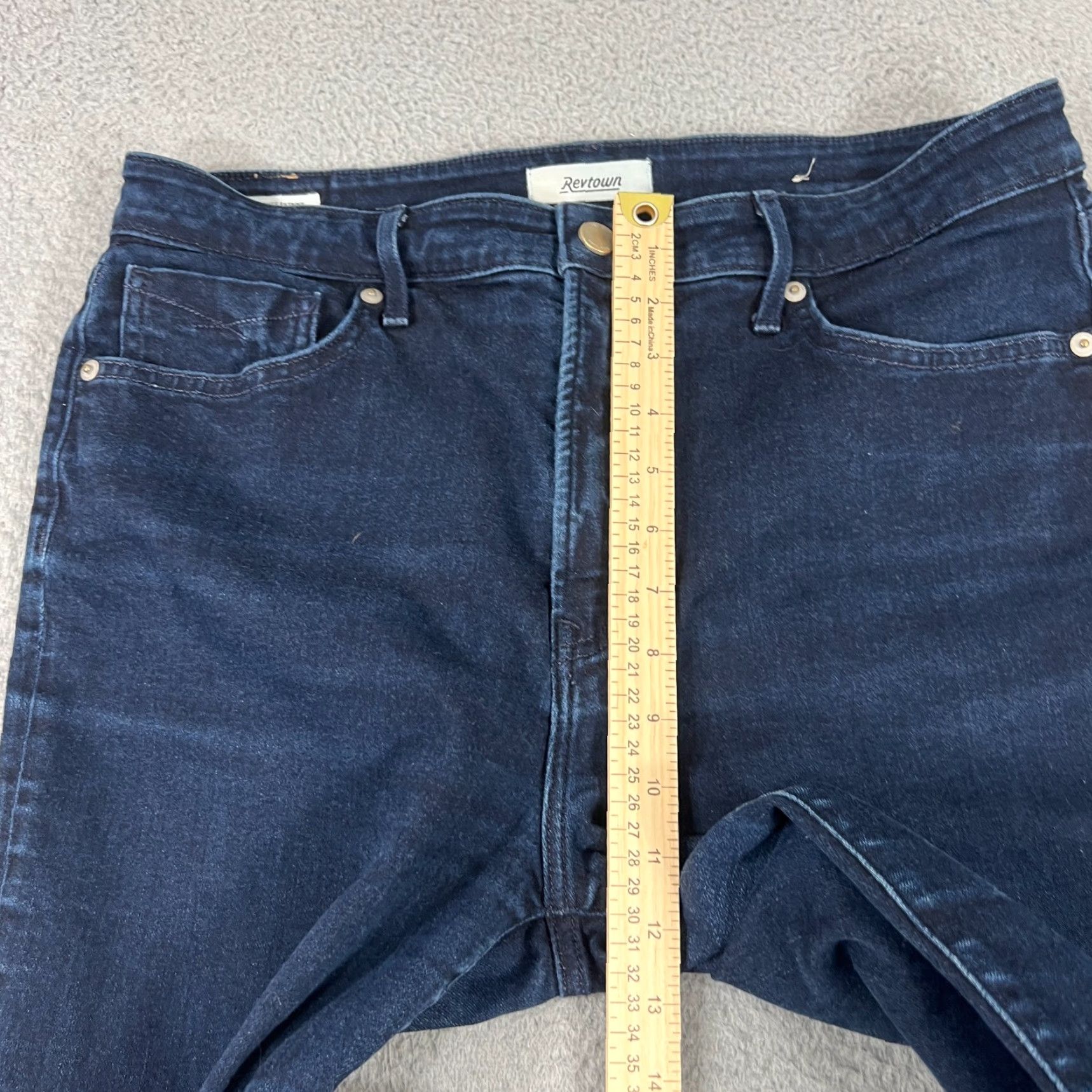 Vintage Revtown Jeans Women's 33 Regular High Rise Skinny Blue Stretch Denim Size 24" / US 00 / IT 34 - 4 Thumbnail