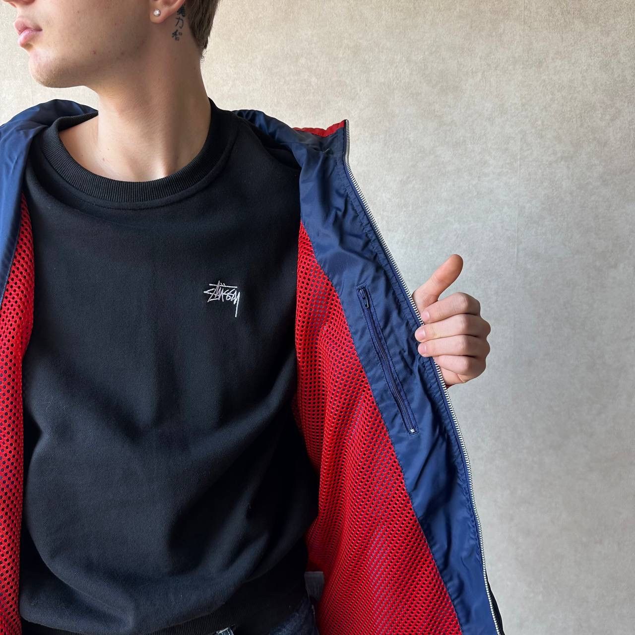 Nike 90s Vintage Nike Big Swoosh Hooded Nylon Light Jacket Size US M / EU 48-50 / 2 - 7 Thumbnail