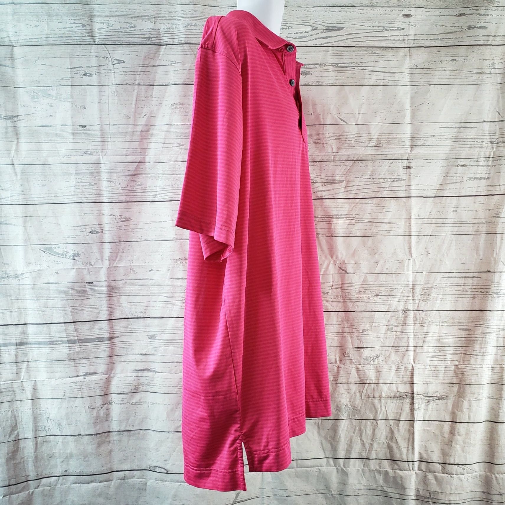 Footjoy Footjoy Polo Shirt XL Pink Stripe Short Sleeve Mens Totteridge Logo Size US XL / EU 56 / 4 - 3 Thumbnail