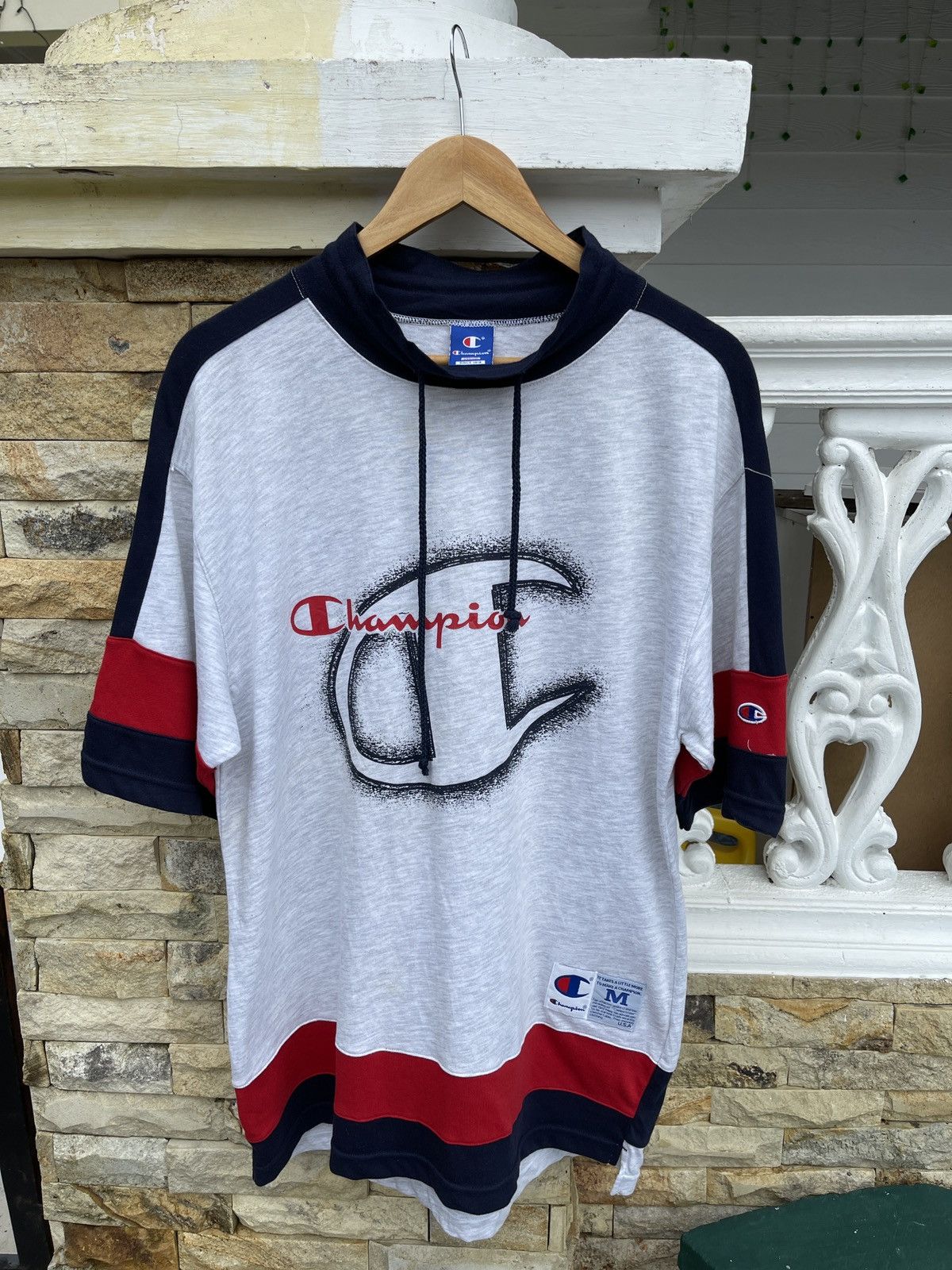 Champion Last Drop🔥Rare🔥Vintage CHAMPIONS BIG LOGO T Shirt Size US M / EU 48-50 / 2 - 1 Thumbnail