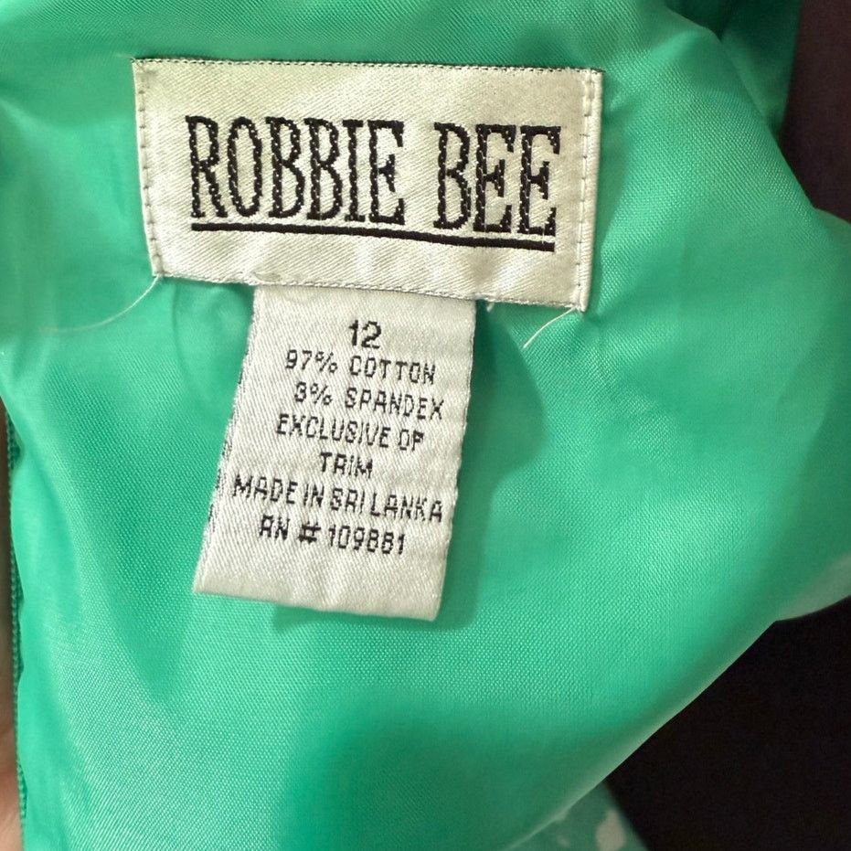 Vintage Vintage Robbie Bee Green White Polka Dot Dress Med Large 12 Size M / US 6-8 / IT 42-44 - 7 Thumbnail
