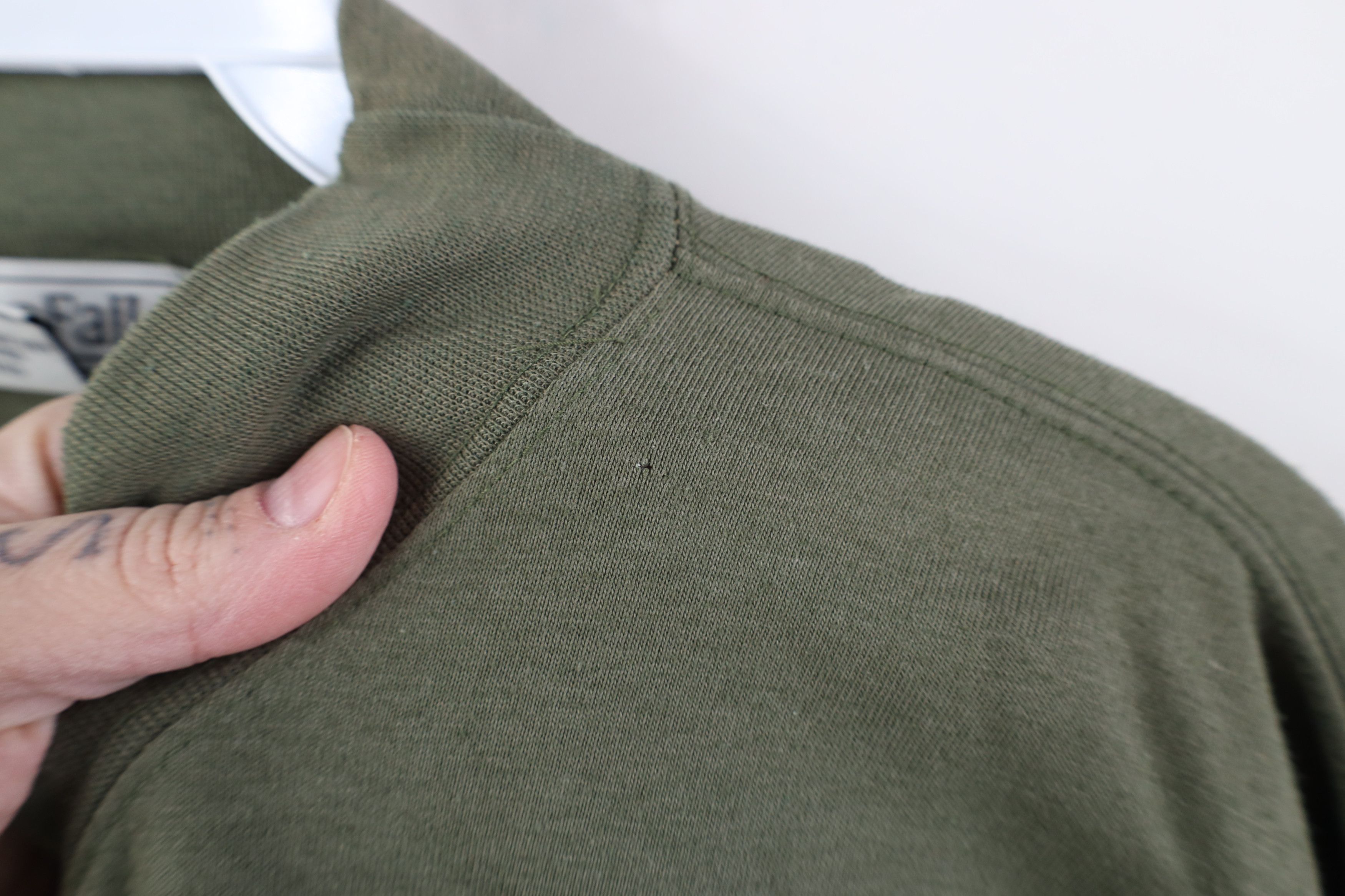 Vintage Vintage 90s Streetwear Mock Neck Long Sleeve T-Shirt Green Size US L / EU 52-54 / 3 - 4 Thumbnail