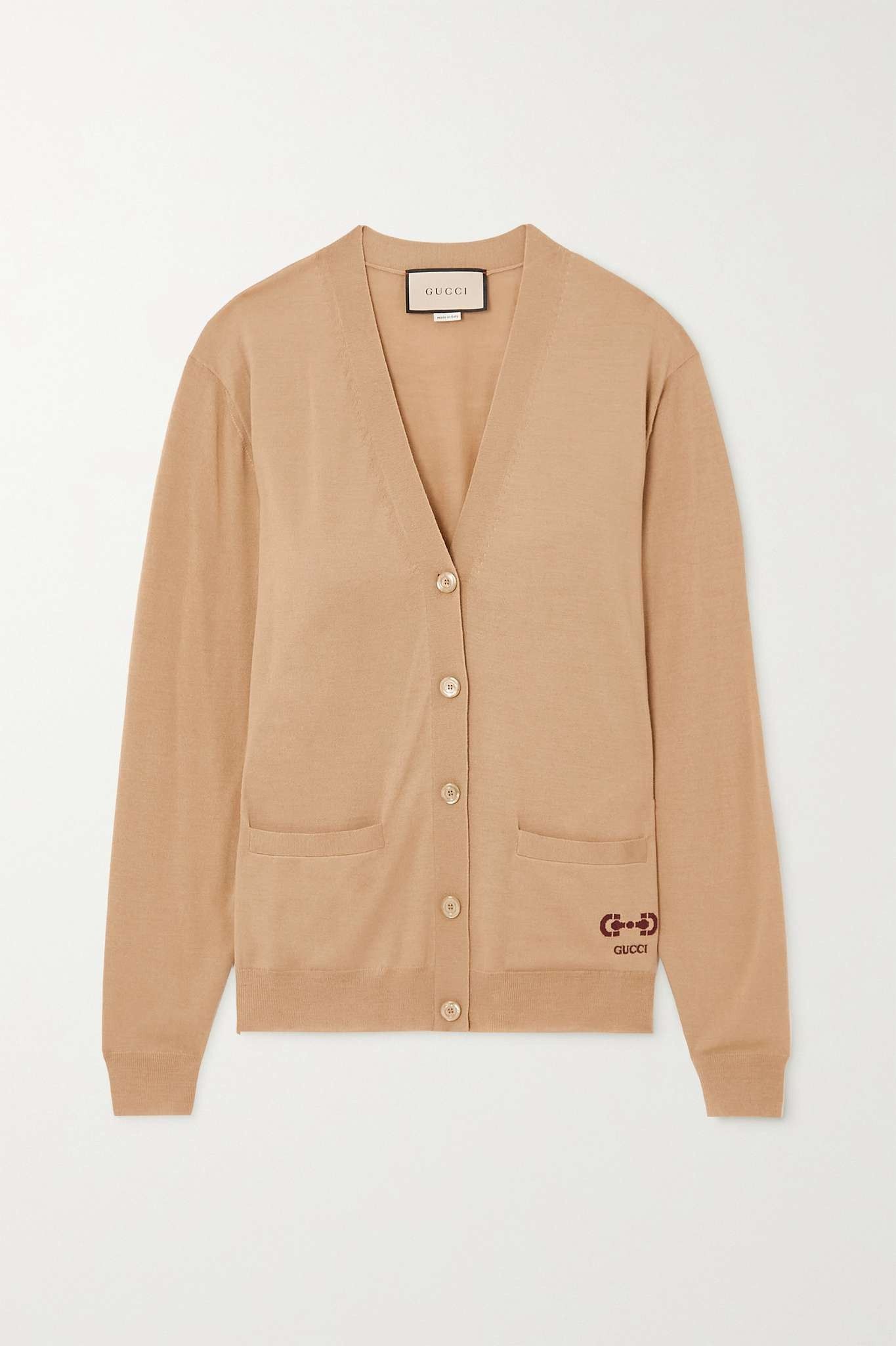 Gucci oc11z1025 Dup / Sweater Knitwear Monogram Wool in Brown Size L / US 10 / IT 46 - 1 Thumbnail