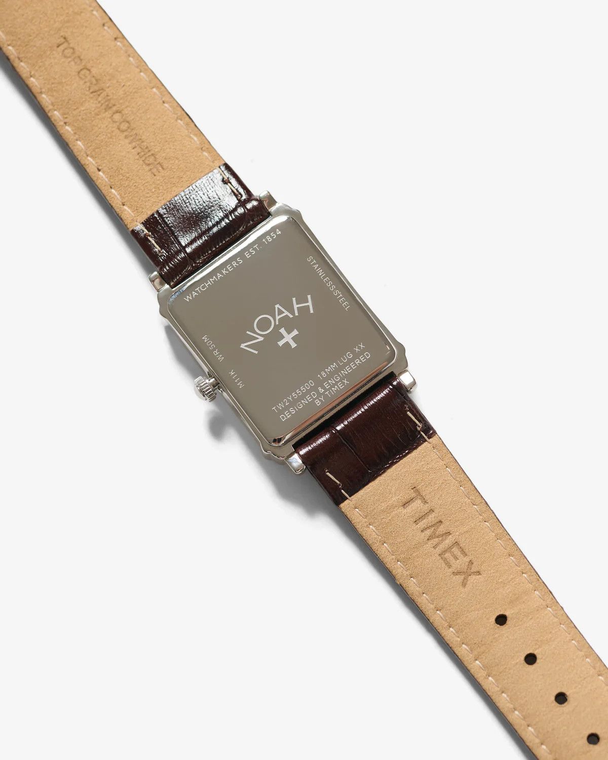 NOAH X TIMEX MOON PHASE BROWN SILVER WATCH LEATHER