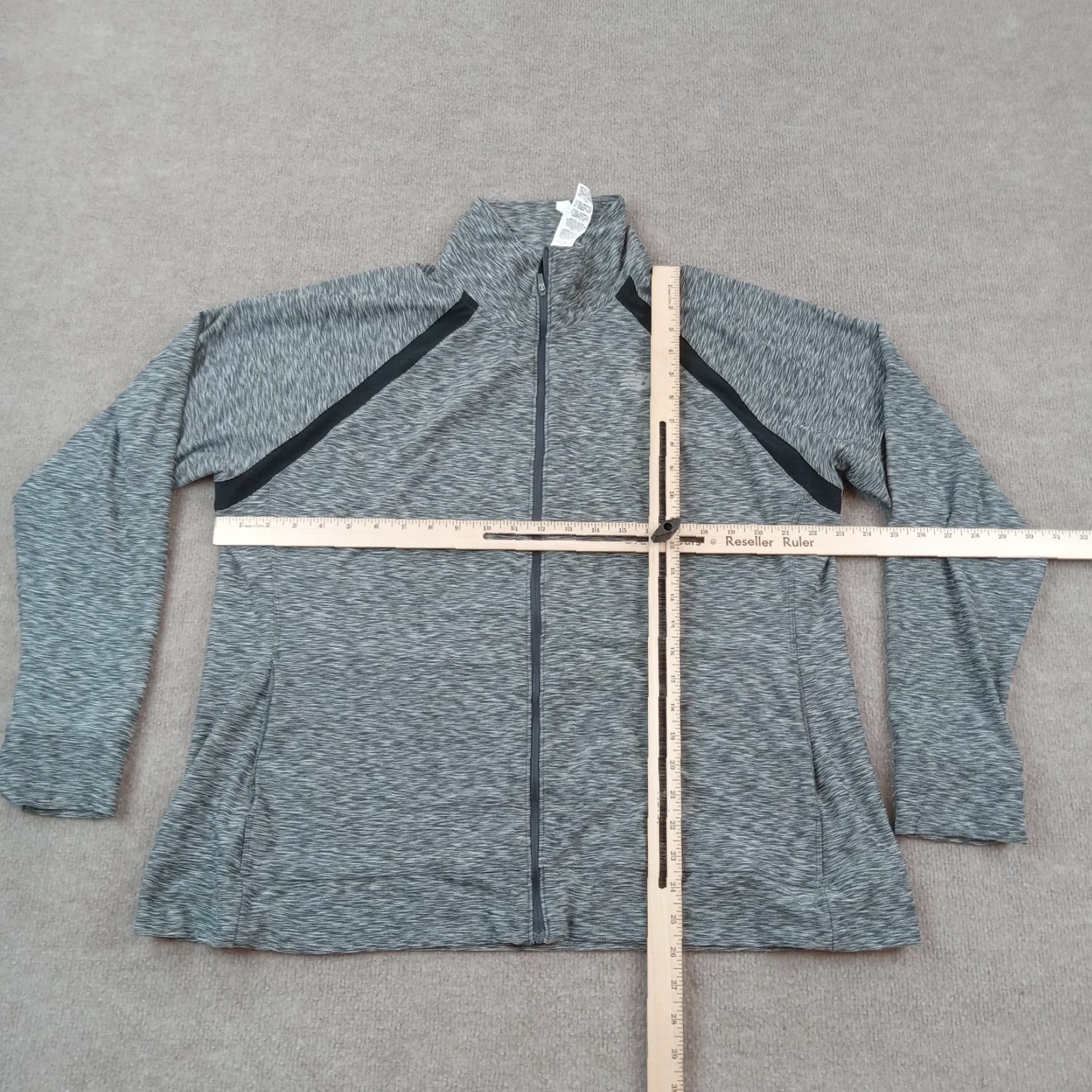 New Balance New Balance Jacket Women 2XL Gray Mock Neck Full Zip Pockets Running Stretch Casual Women Size XXL / US 16-18 / IT 52-54 - 2 Thumbnail