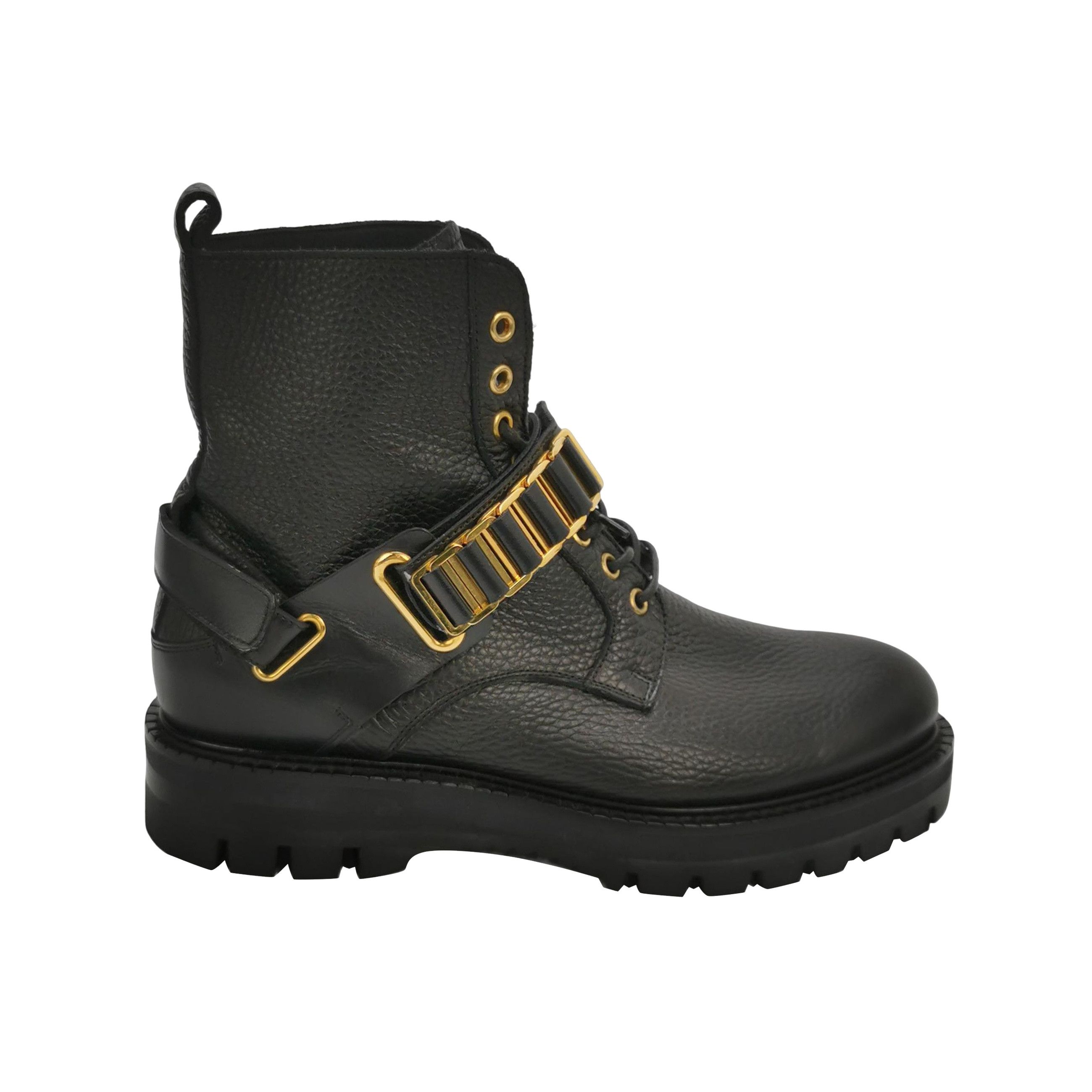 Versace Versace Leather Medusa Lace-Up Boots EU 40 Size US 7 / EU 40 - 1 Thumbnail