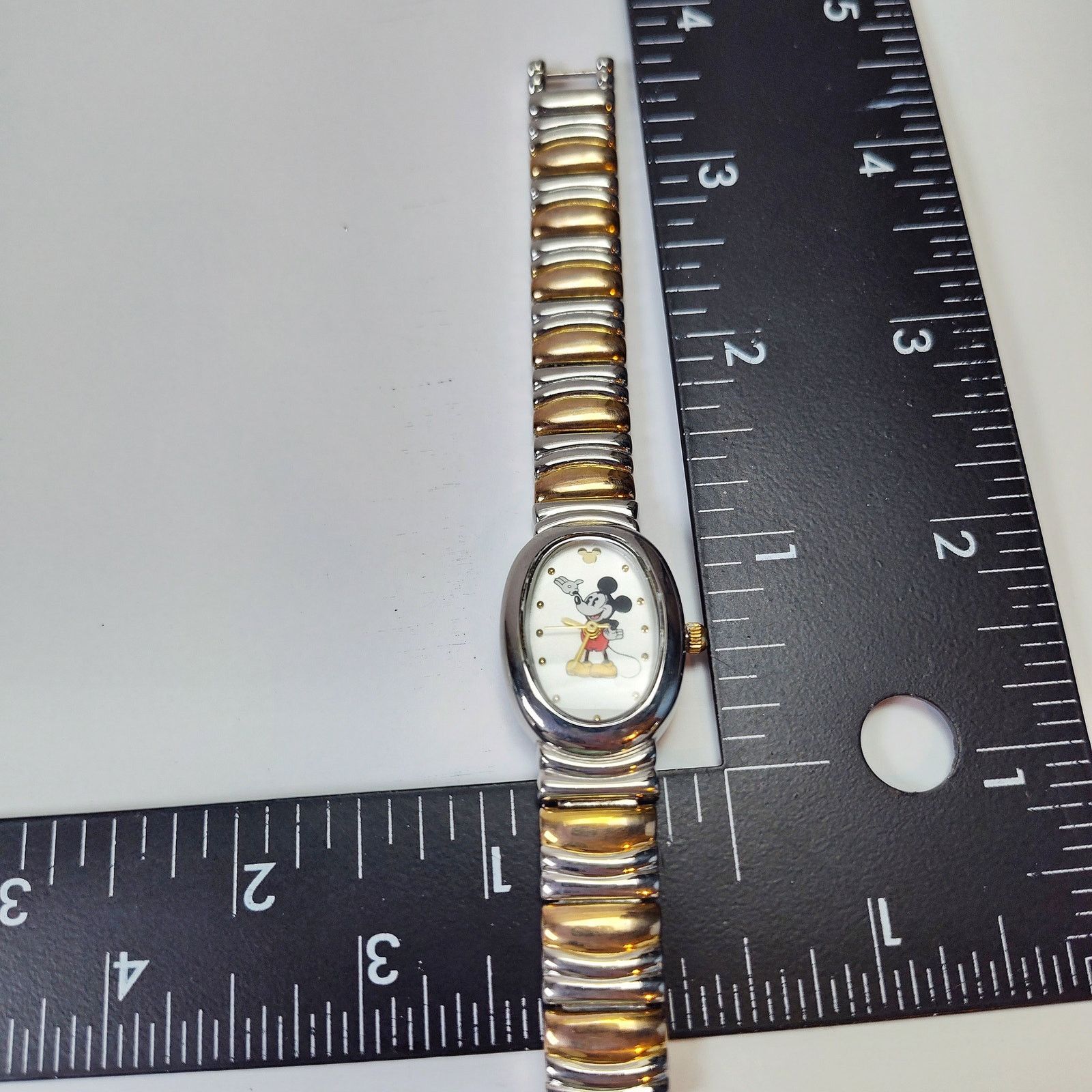 Disney Disney Store Mickey Mouse Oval Watch Gold Silver Bracelet Size ONE SIZE - 6 Thumbnail