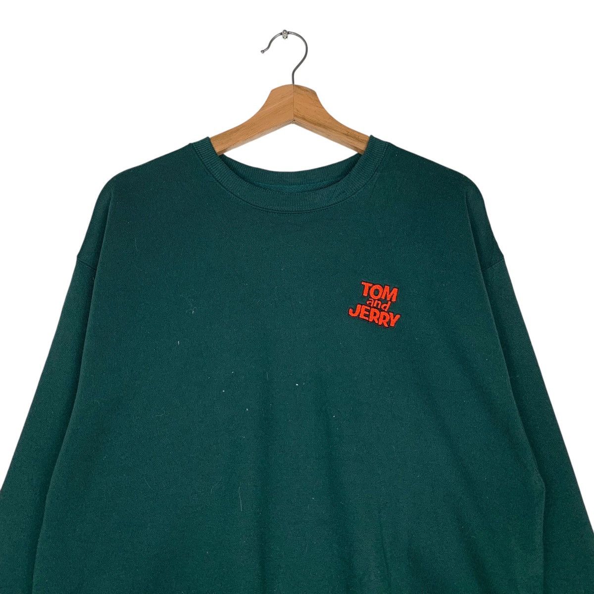 Japanese Brand TOM & JERRY Graphics Printed Green Sweatshirt #1538-C69 Size US M / EU 48-50 / 2 - 4 Thumbnail