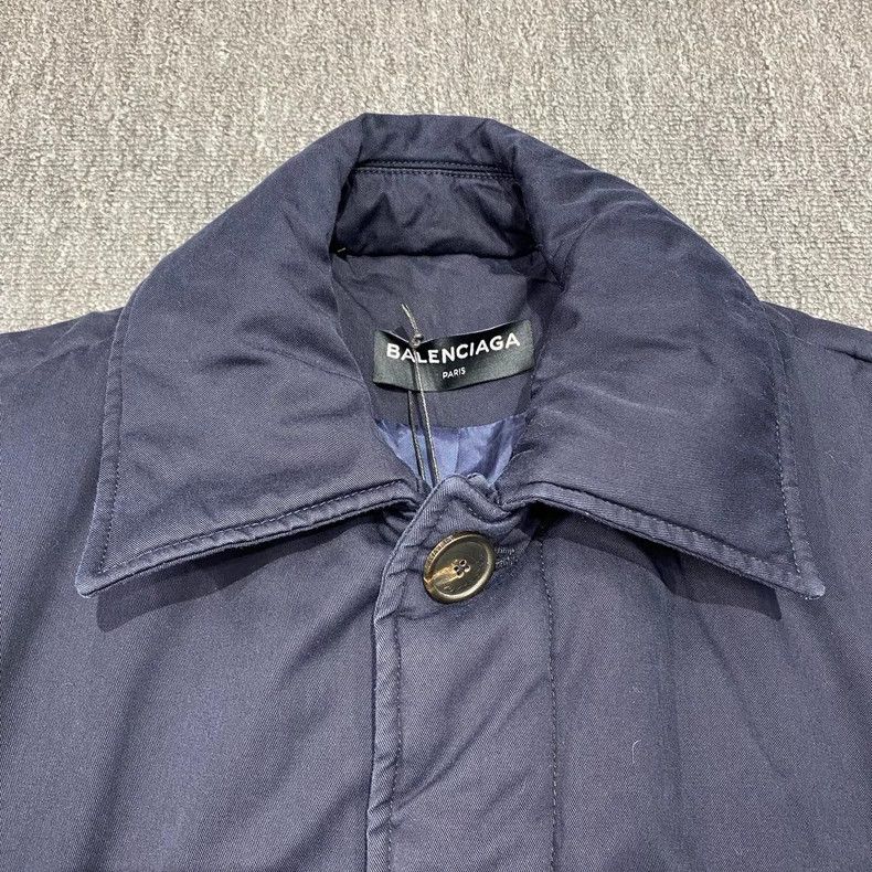 Balenciaga Balenciaga size 44 Blue cotton coat jacket Size L / US 10 / IT 46 - 6 Thumbnail
