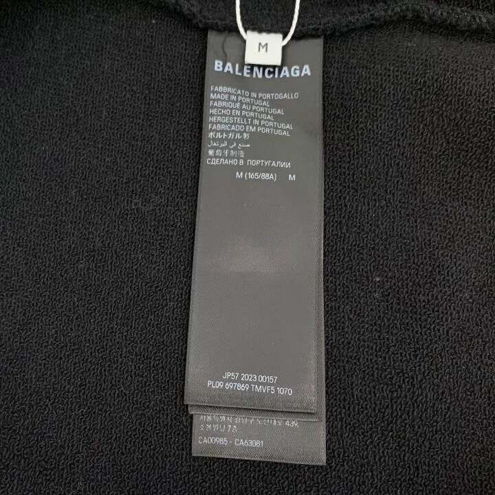 Balenciaga Balenciaga 2023 Black Logo Cotton Sweatshirt Size US M / EU 48-50 / 2 - 5 Thumbnail