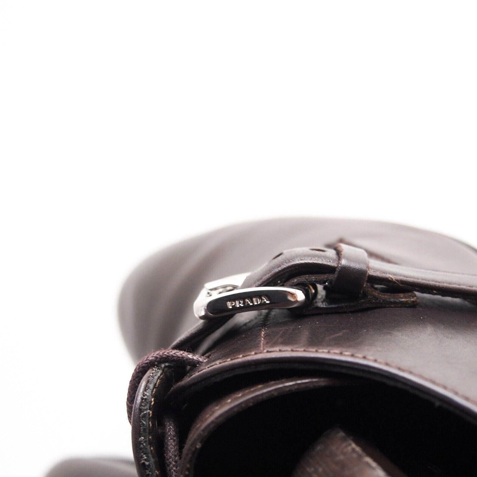 Prada Prada Derby Oxfords Brown Leather 2P2650 EU 41.5 US 8.5 Size US 8.5 / EU 41-42 - 5 Thumbnail