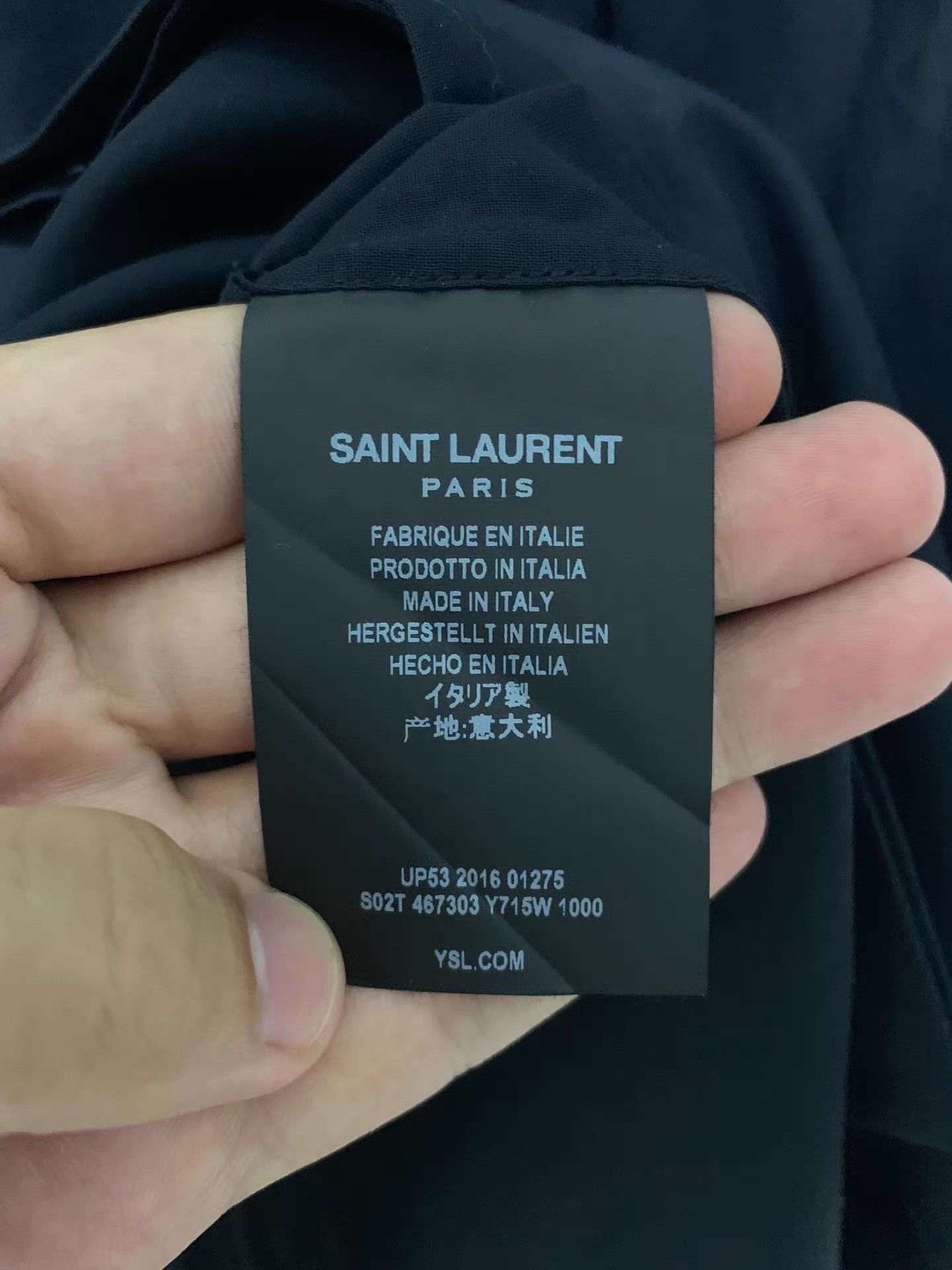 Saint Laurent Paris Saint Laurent SLP 17SS Black Organza Henley Shirt Q12 Size US M / EU 48-50 / 2 - 4 Thumbnail
