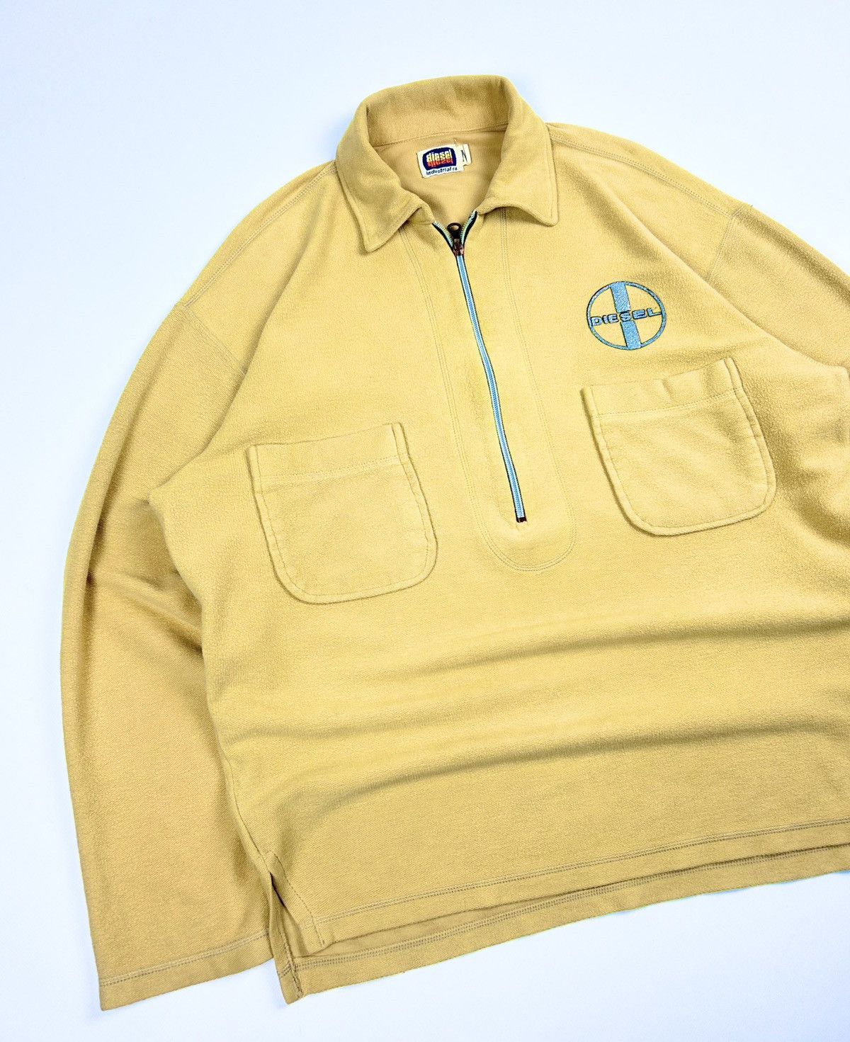 Diesel × Vintage × Yves Saint Laurent vintage Diesel zip up yellow sweatshirt Size US M / EU 48-50 / 2 - 2 Thumbnail
