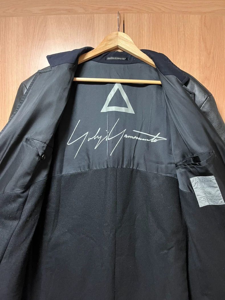Yohji Yamamoto Yohji Yamamoto Yohji Yamamoto Black Leather Coat for Sale- Size US L / EU 52-54 / 3 - 8 Thumbnail
