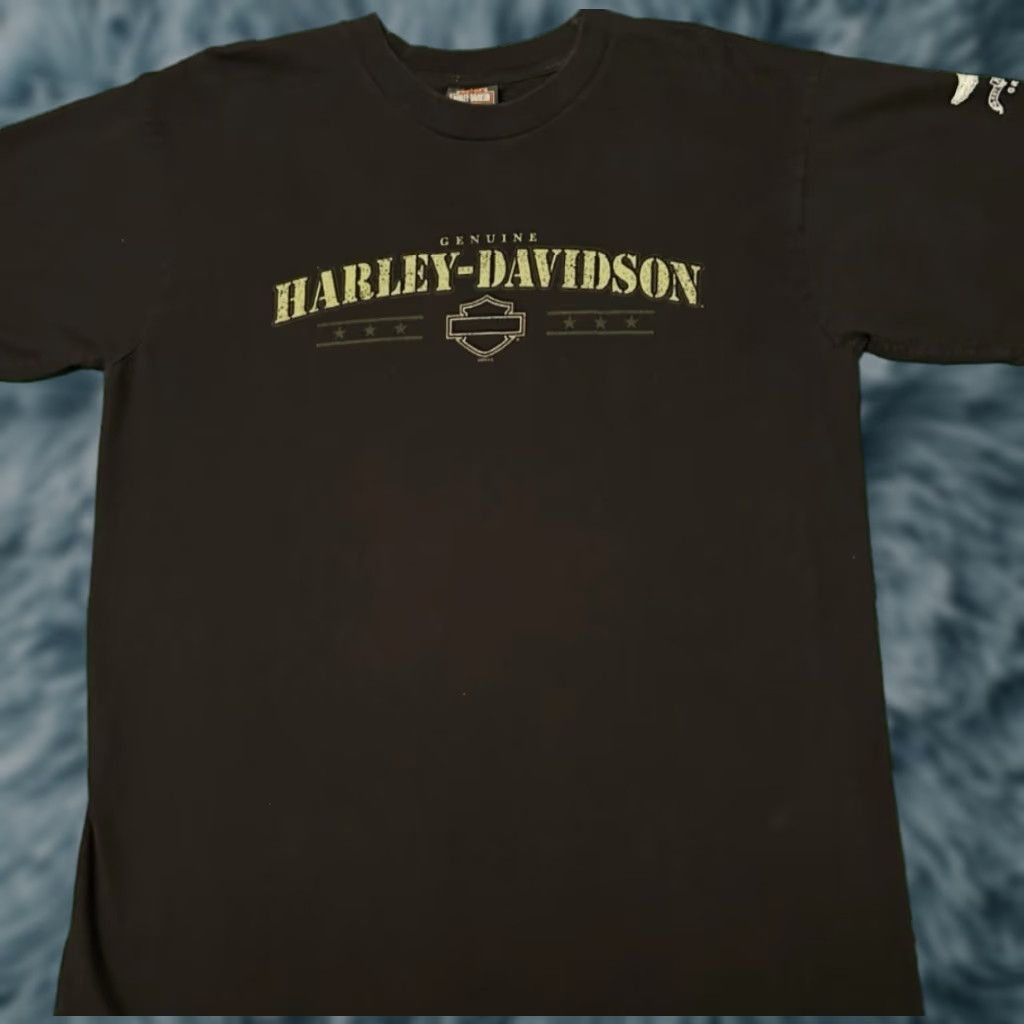 Harley Davidson VINTAGE Harley-Davidson Biker Eagle Logo 2000s VTG Shirt Mens L Black Size US L / EU 52-54 / 3 - 1 Thumbnail