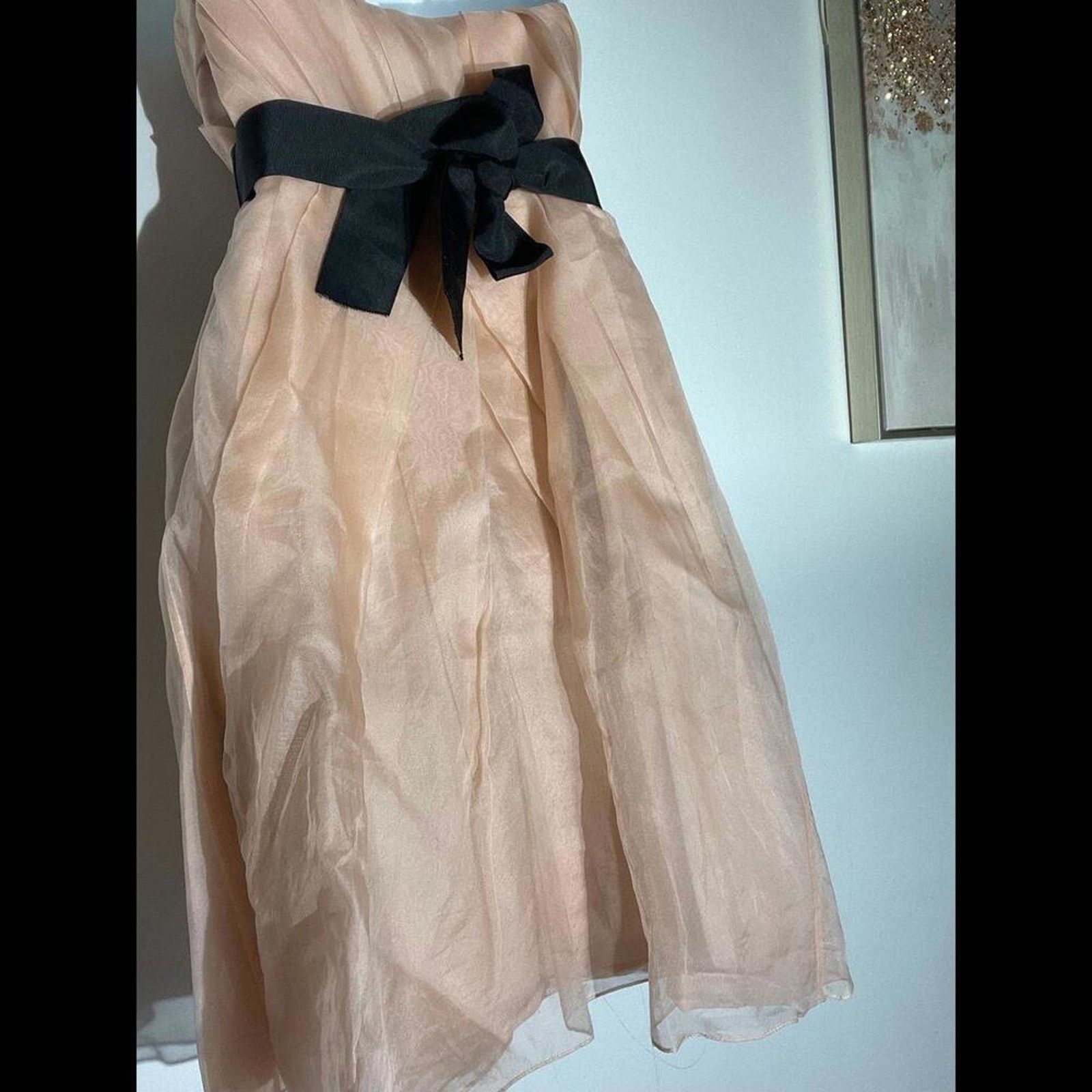 Vera Wang Vera Wang strapless dress gown in pink satin Size S / US 4 / IT 40 - 6 Thumbnail