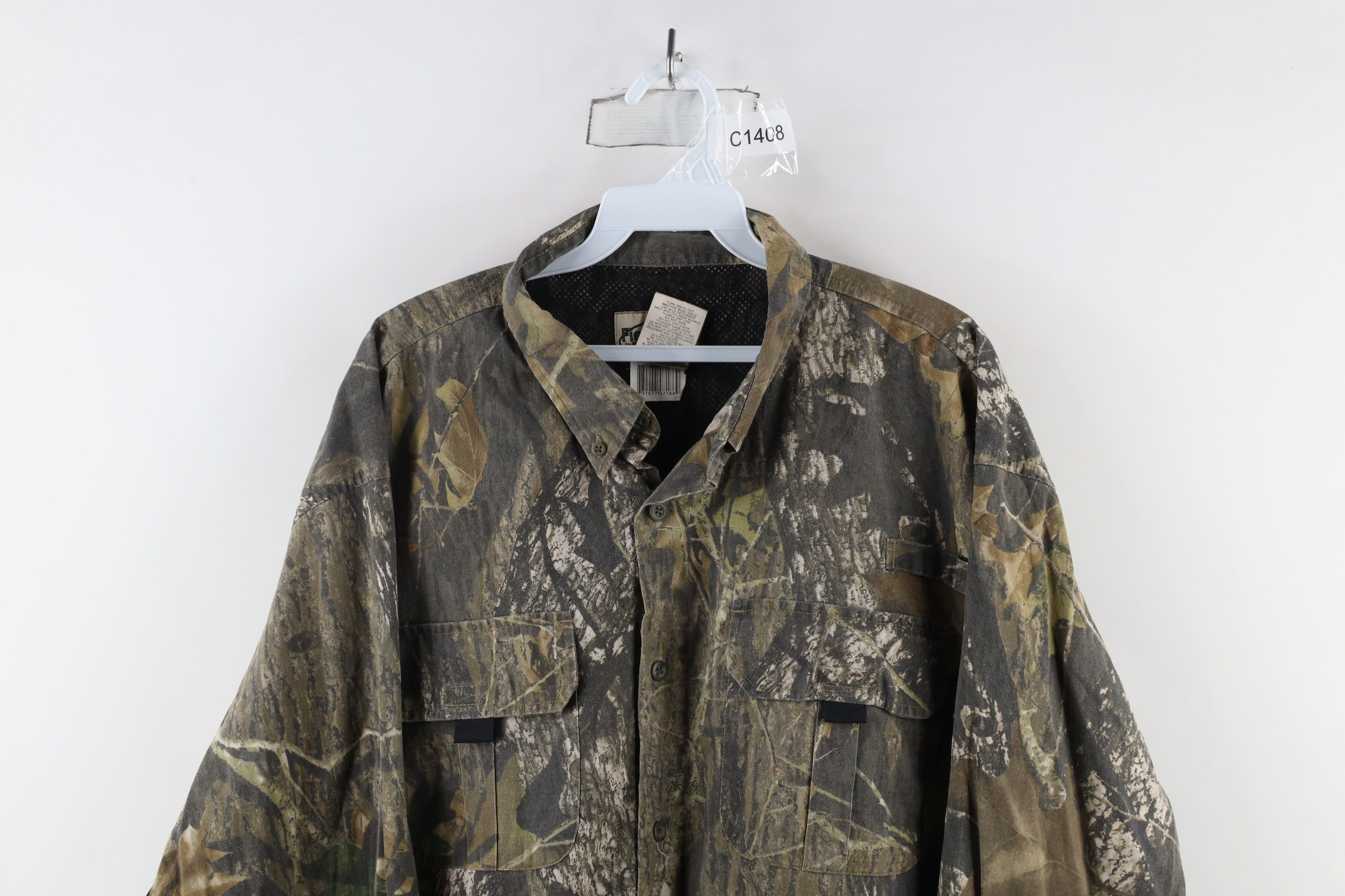 Vintage Vintage 90s Streetwear Camouflage Button Down Shirt Size US XL / EU 56 / 4 - 2 Thumbnail