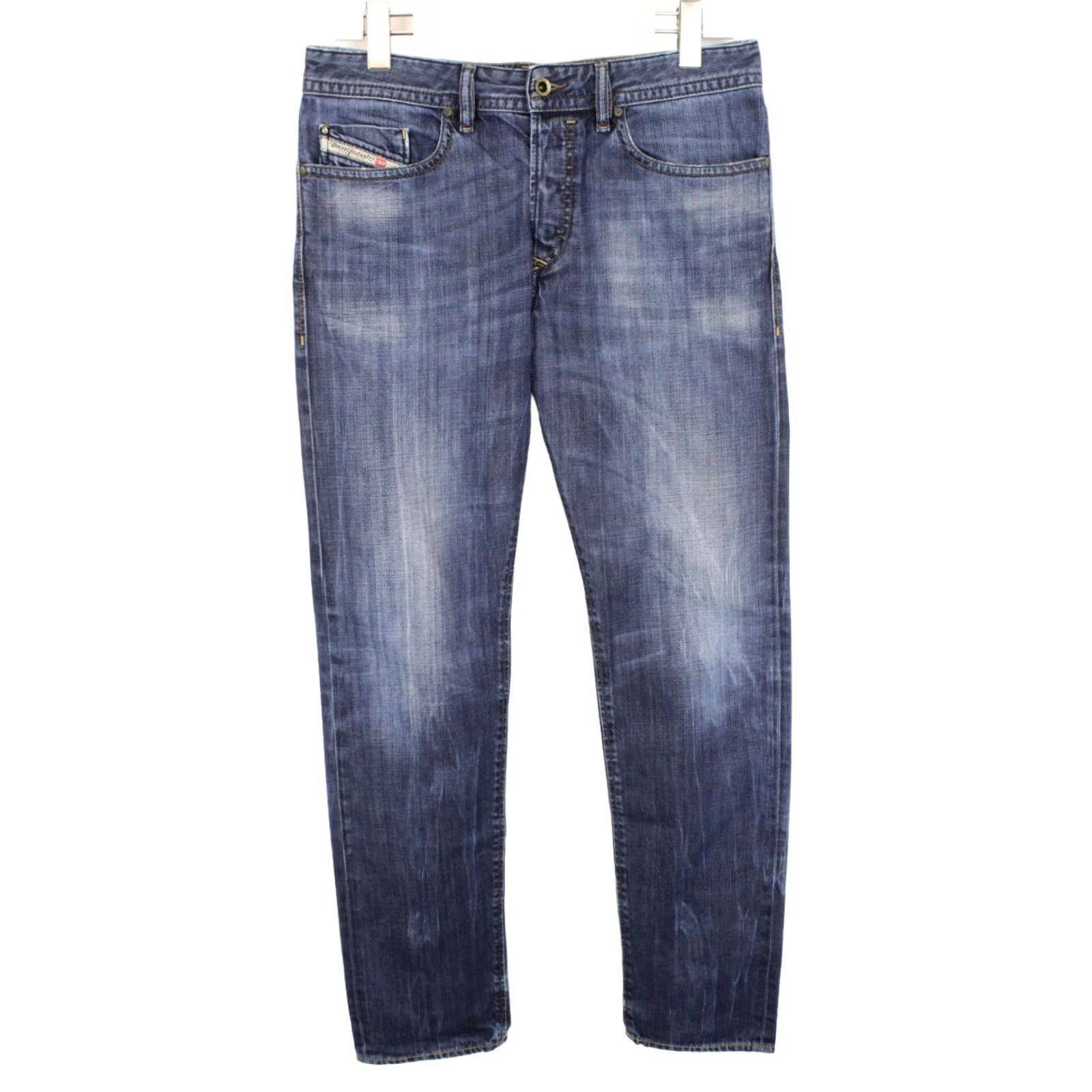 Diesel DIESEL Buster Jeans Men's W30/L32 Distressed Button Regular Slim-Tapered 0831Q Blue Size US 30 / EU 46 - 2 Thumbnail