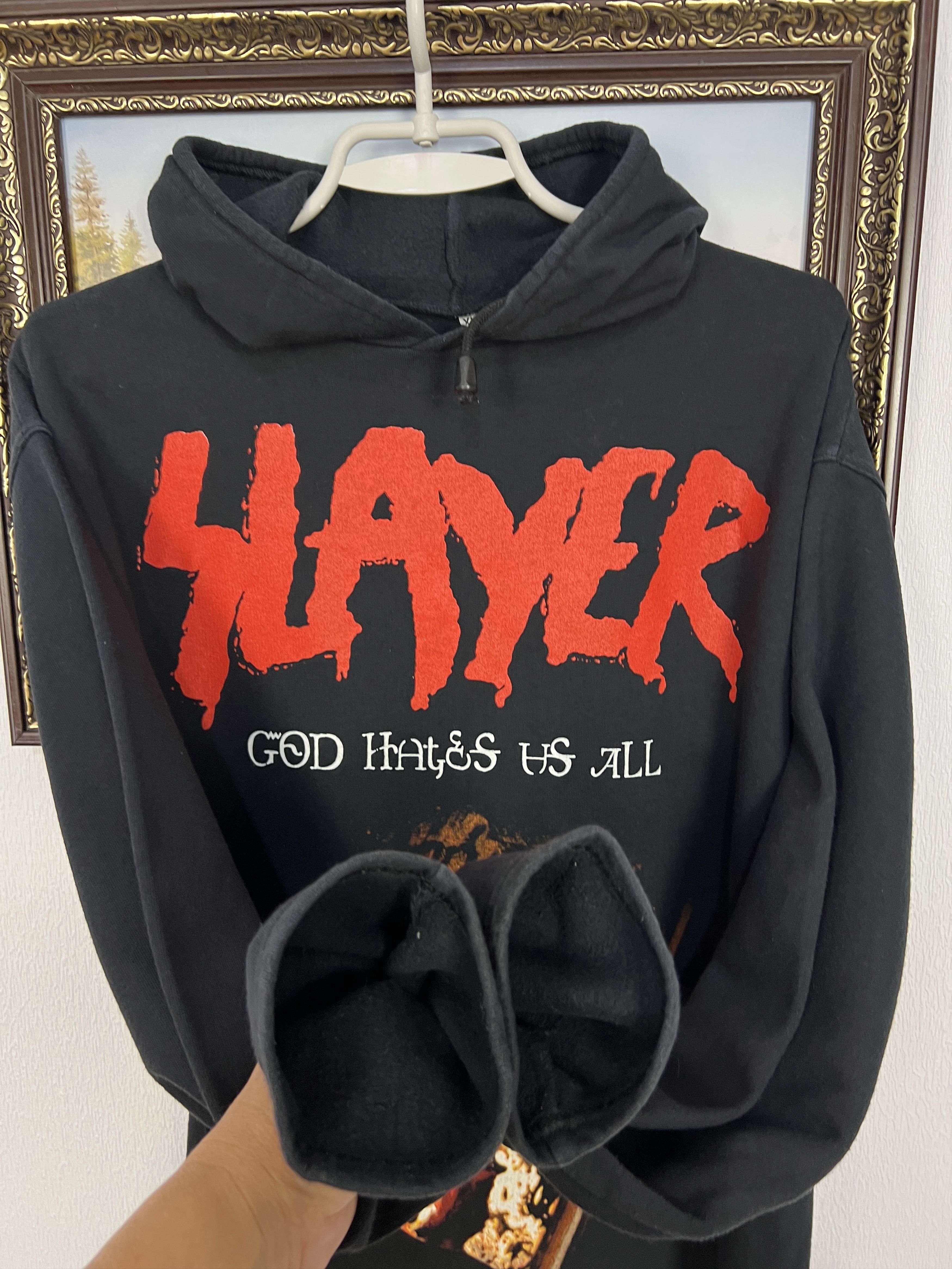 Vintage Vintage Slayer God Hates Us All Over Print Hoodie Black Size US M / EU 48-50 / 2 - 5 Thumbnail