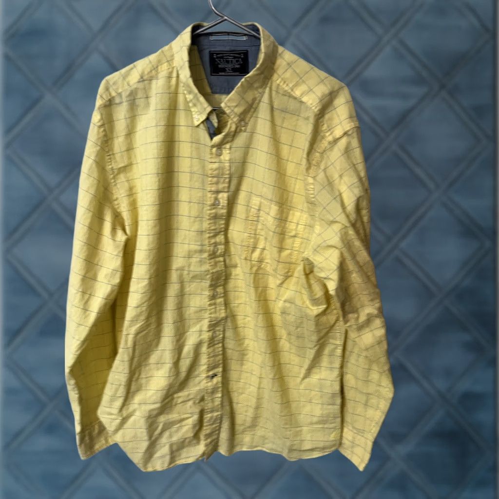 Nautica Nautica Shirt XL Yellow Plaid Collared Long Sleeve Button Up Mens Size US XL / EU 56 / 4 - 1 Thumbnail