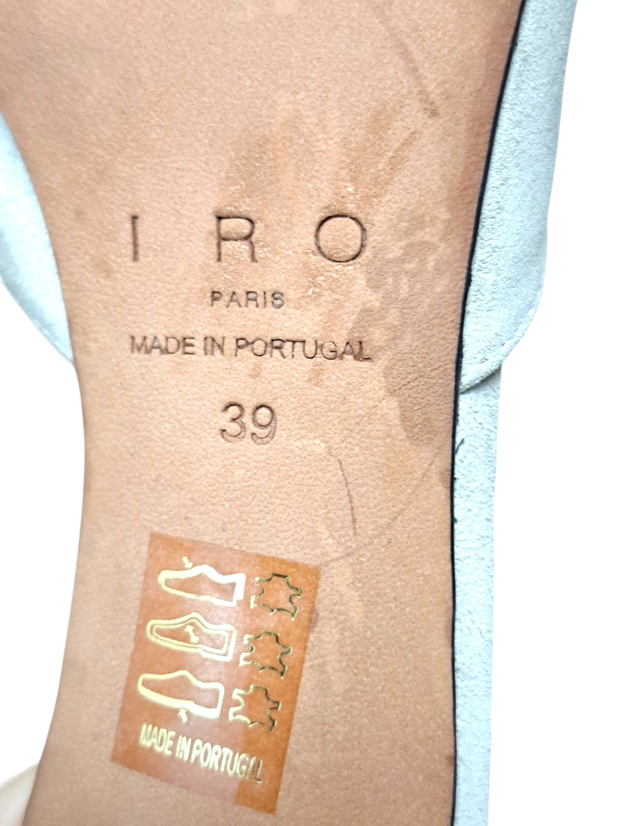 Iro IRO Paris Suede Lace Up Stiletto Heels Silver Metal Tip Size US 8.5 / IT 38.5 - 10 Thumbnail