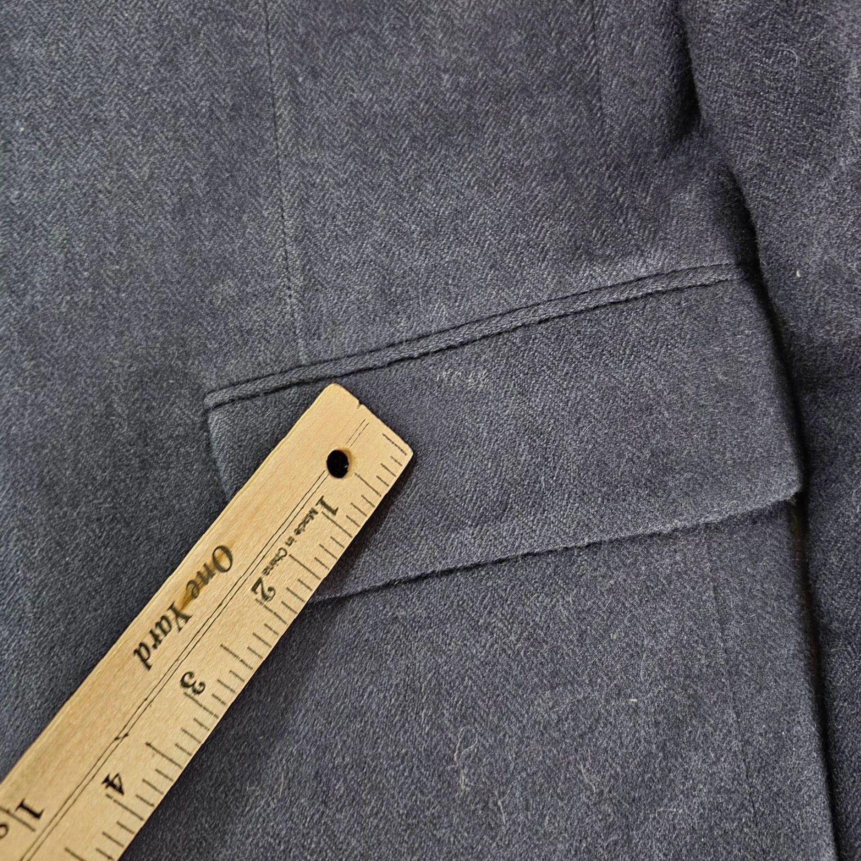 Nordstrom Nordstrom Loro Piana Blazer Mens 44L Navy 2 Button Single-Breasted Notch Lapel Wool Camelhair Tweed Jacket Size 44R - 3 Thumbnail