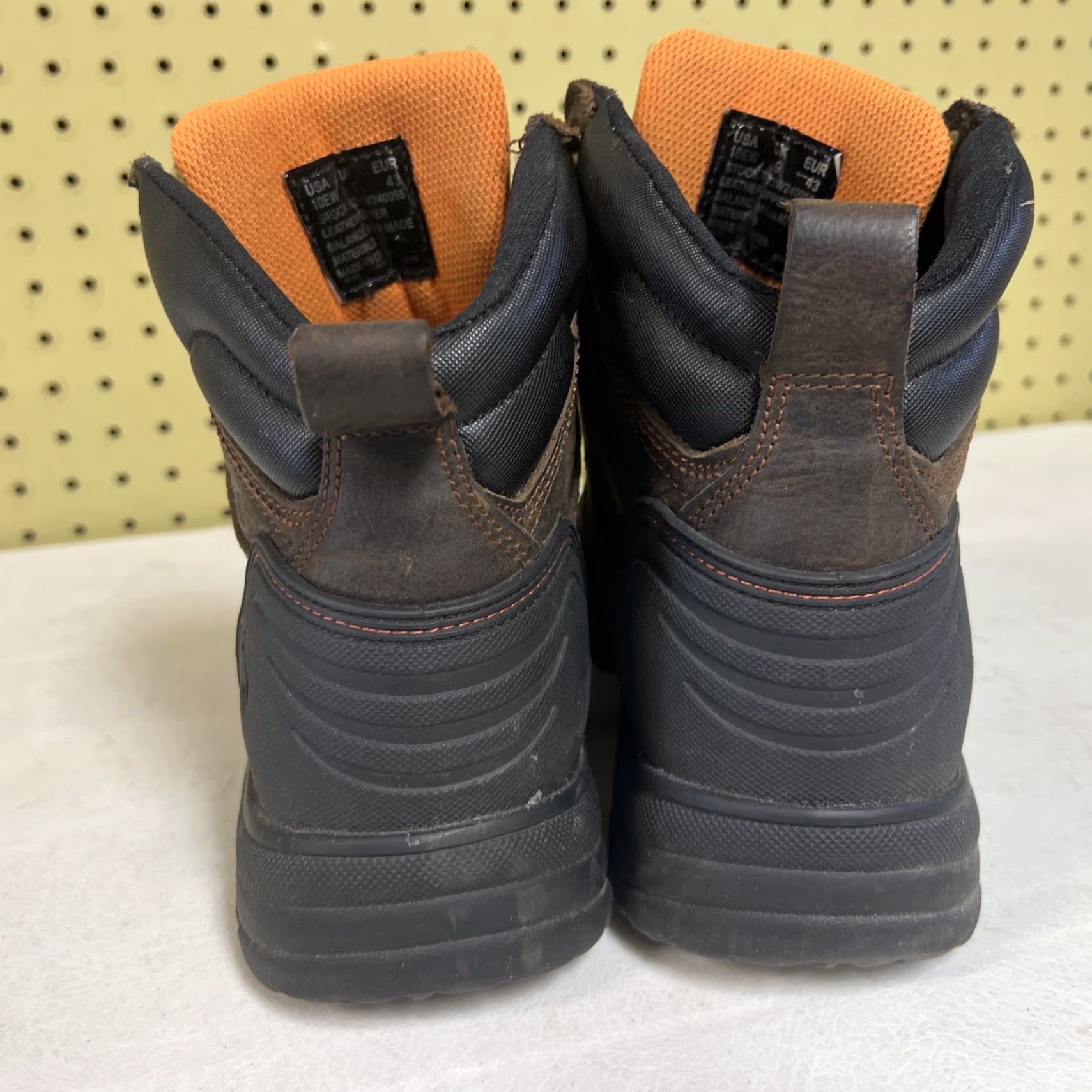 Vintage Wolverine Carlsbad Boot Mens Extra Wide Leather Work Boot 6'' WP Brown Lace Up Mens Size 10 US Size US 9 / EU 42 - 4 Thumbnail