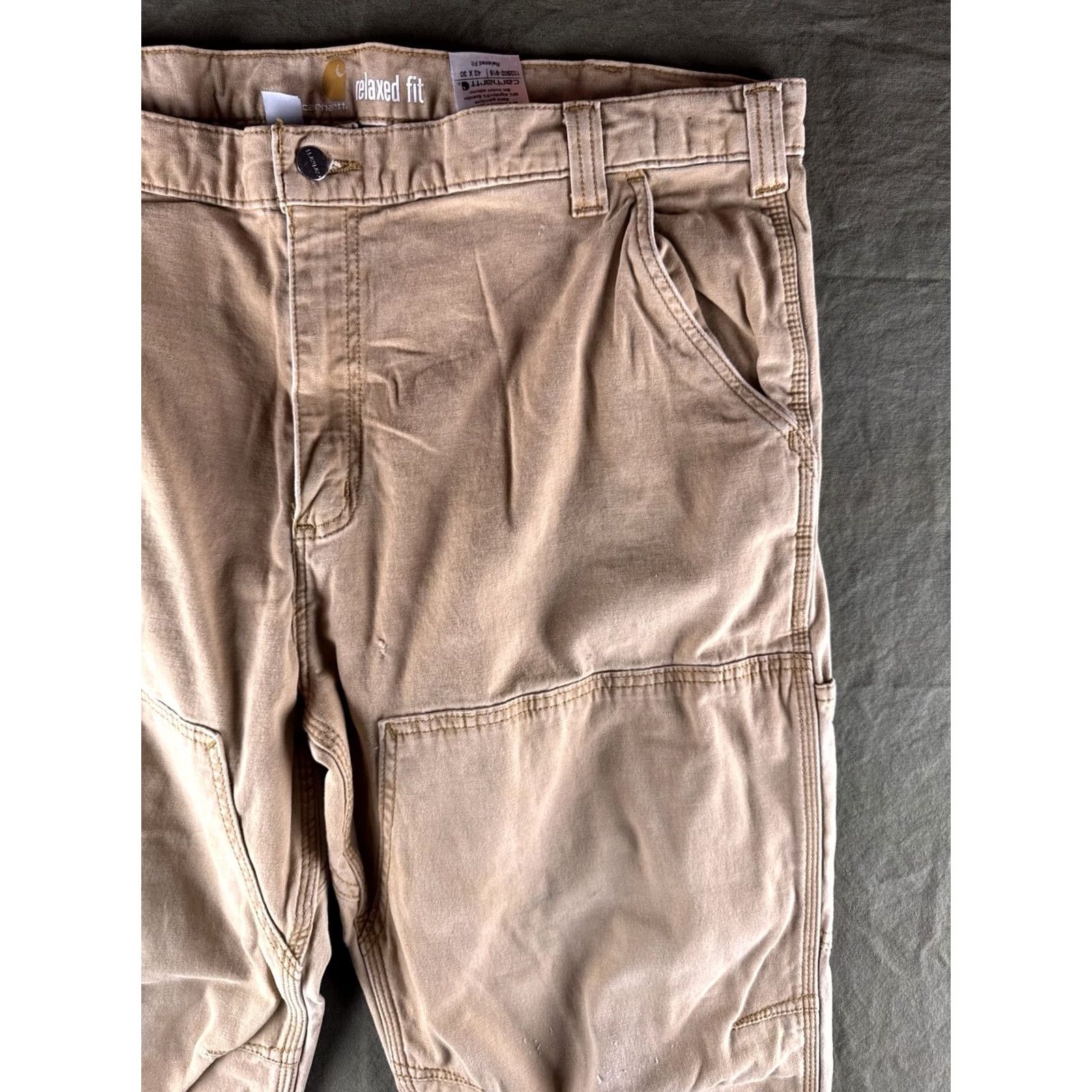 Carhartt Carhartt Double Knee Pants 42x30 Beige Workwear Carpenter 102802-918 Mens Size US 42 / EU 58 - 3 Thumbnail