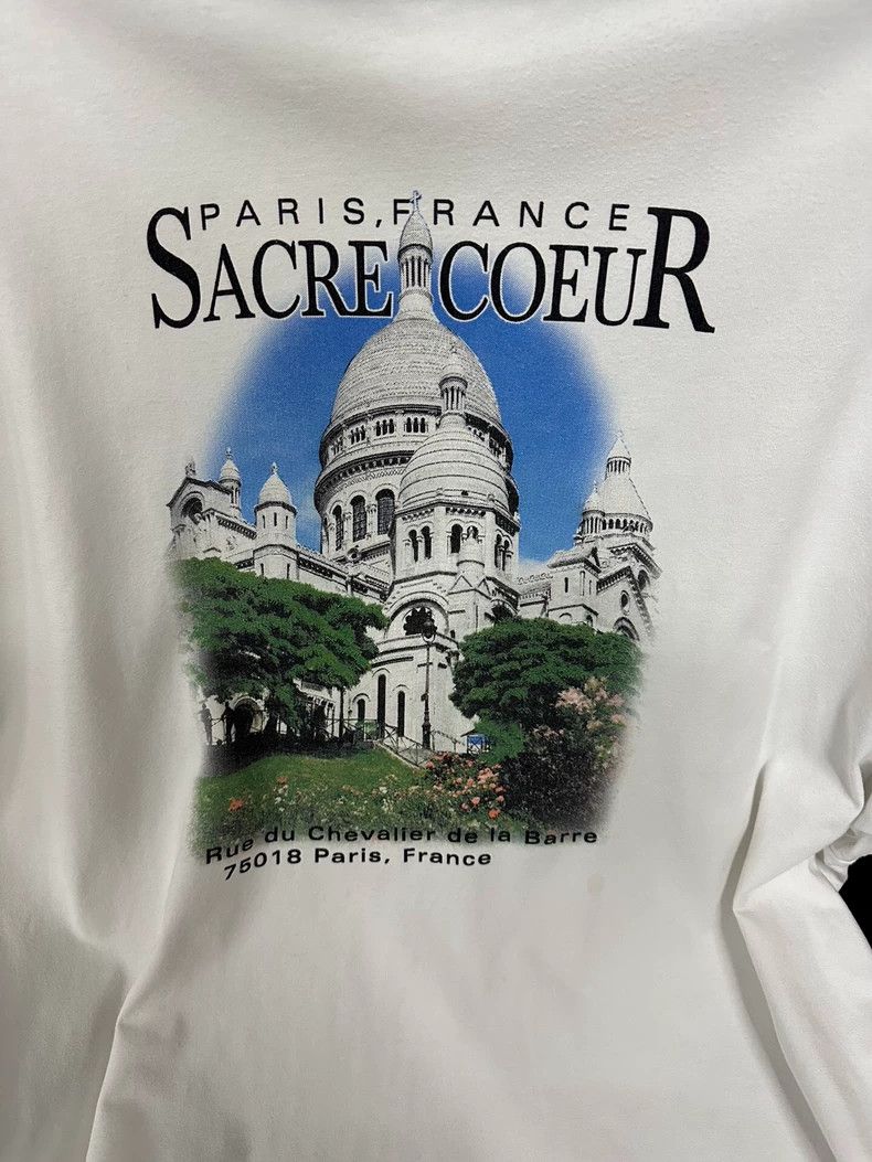 Balenciaga Short-sleeved shirt castle design white cast