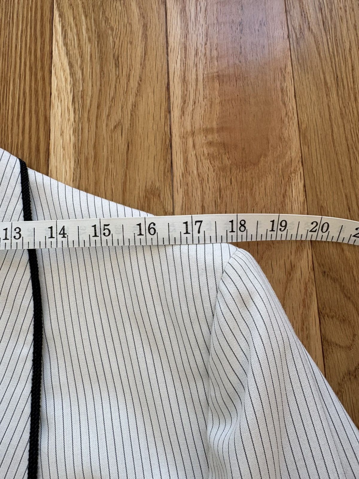 After Six After Six Vintage 40s Pinstripe White Dinner Jacket Tux 43R Size 42R - 10 Thumbnail