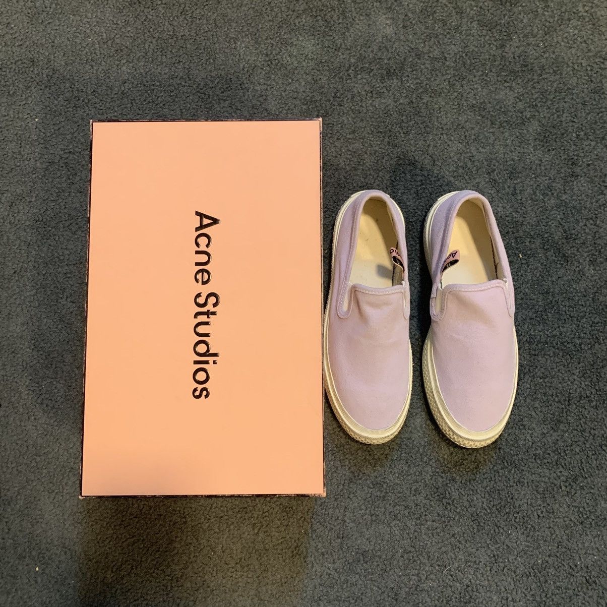 ACNE STUDIOS WOMENS BALLOW TUMBLED SLIP ON SNEAKERS