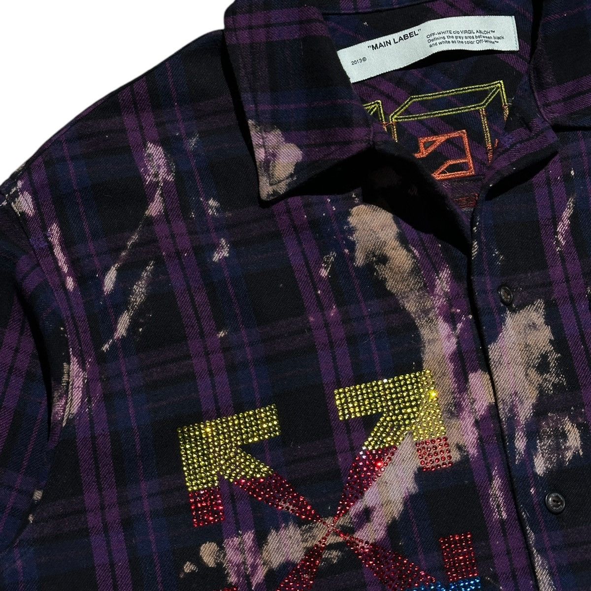 Off-White × Virgil Abloh Murder bravado Crystal plaid flannel Size US S / EU 44-46 / 1 - 3 Thumbnail