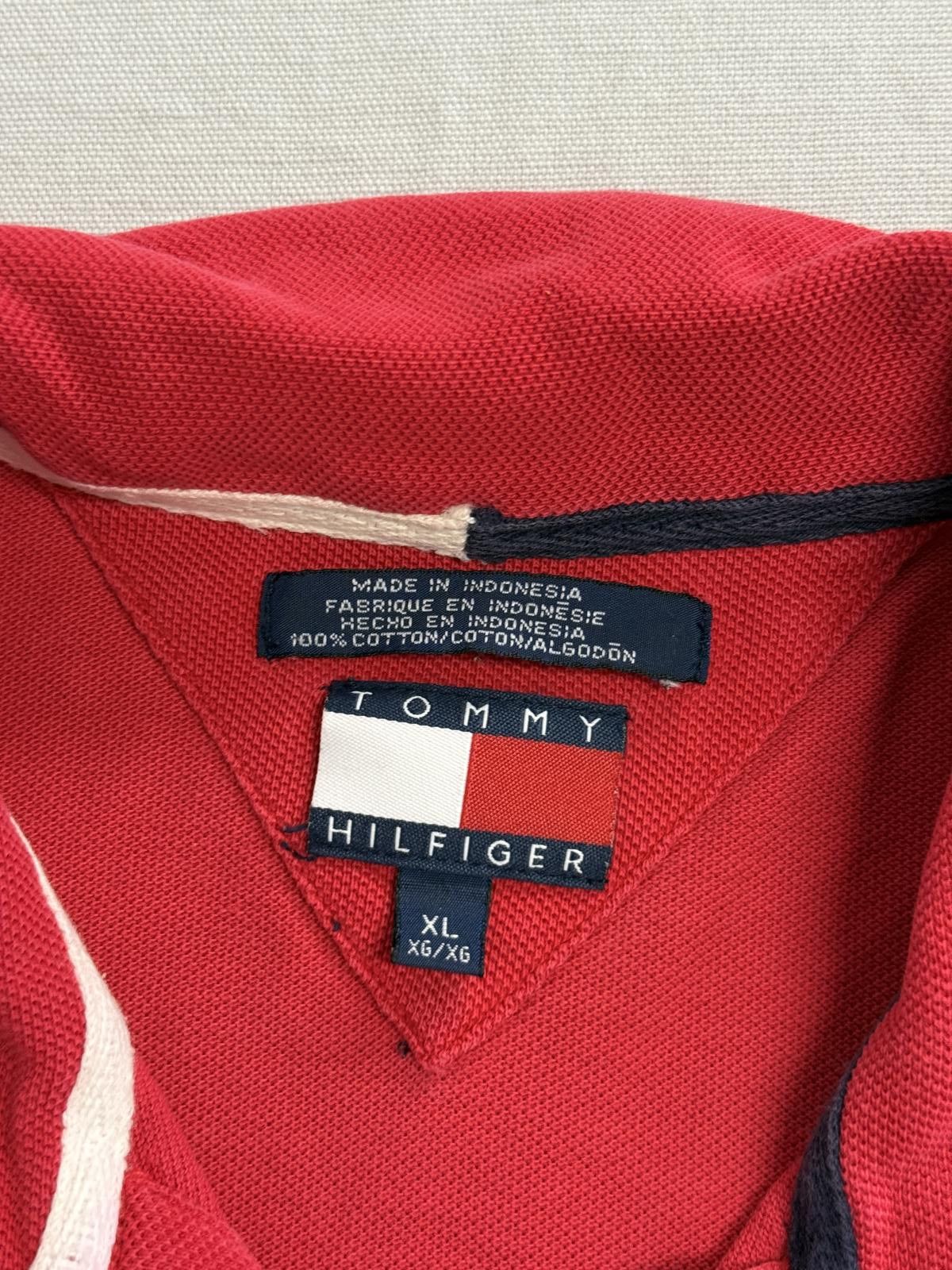 Tommy Hilfiger Y2K Tommy Hilfiger Red Polo Hilfiger Embroidered - XL Size US XL / EU 56 / 4 - 3 Thumbnail