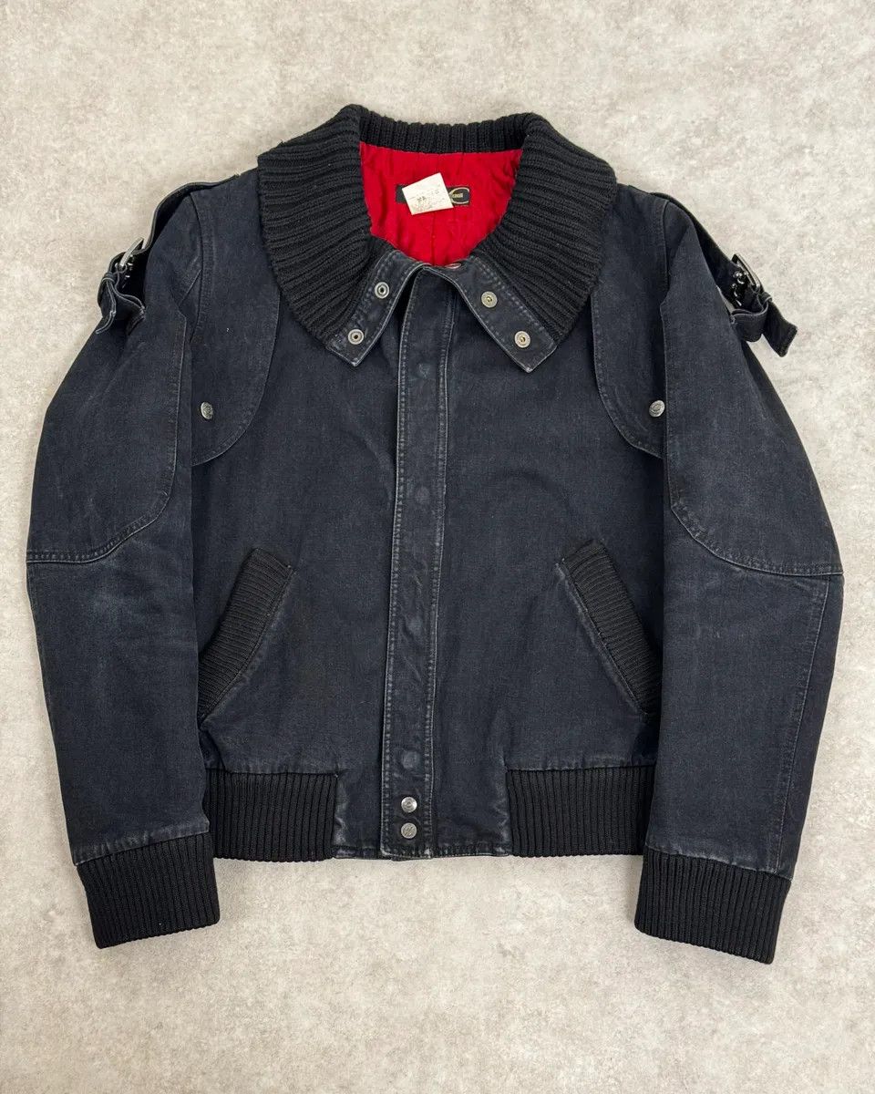 Just Cavalli AW2004 Cavalli Dark Navy Astro Bomber Jacket Size US L / EU 52-54 / 3 - 1 Thumbnail