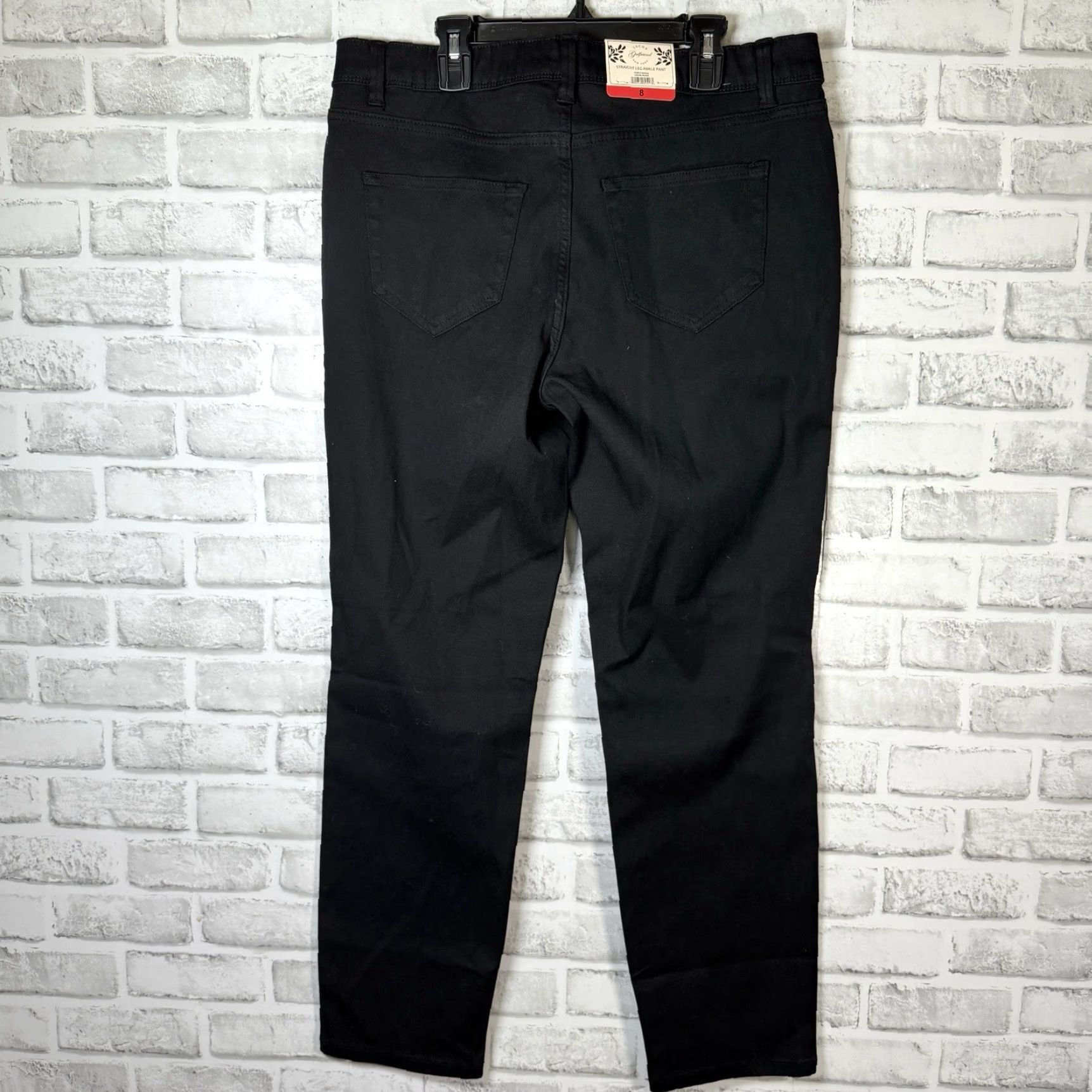 Vintage NWT JACHS Girlfriend Black Straight Leg Casual Pants Womens Size 8x28 Size 30" / US 8 / IT 44 - 5 Thumbnail