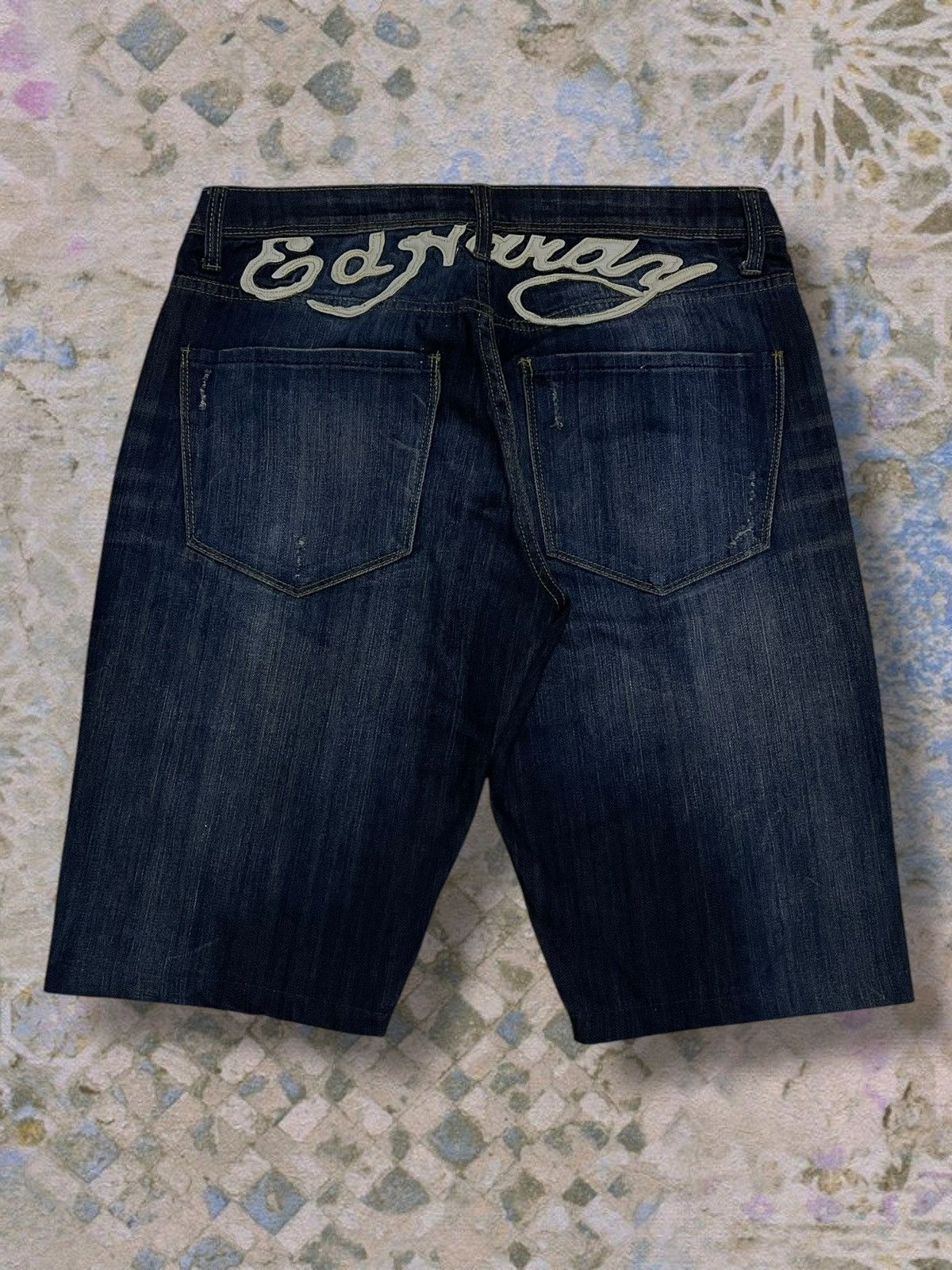 Christian Audigier Vintage 90s Authentic Designer Christian Audiger Skull Denim Size US 33 - 6 Thumbnail