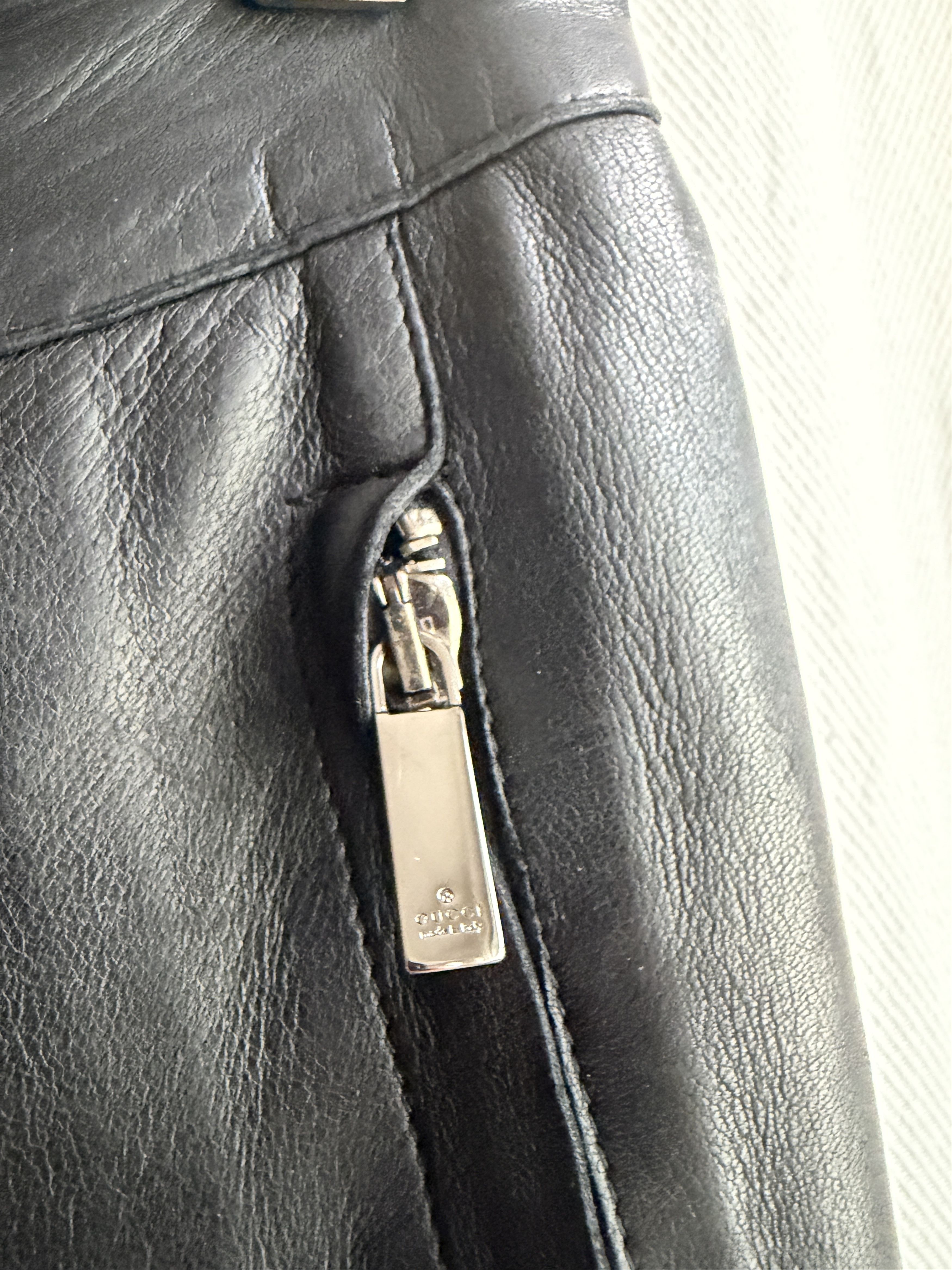 Gucci AW00 by Tom Ford Biker Leather Pants Size 30" / US 8 / IT 44 - 6 Thumbnail