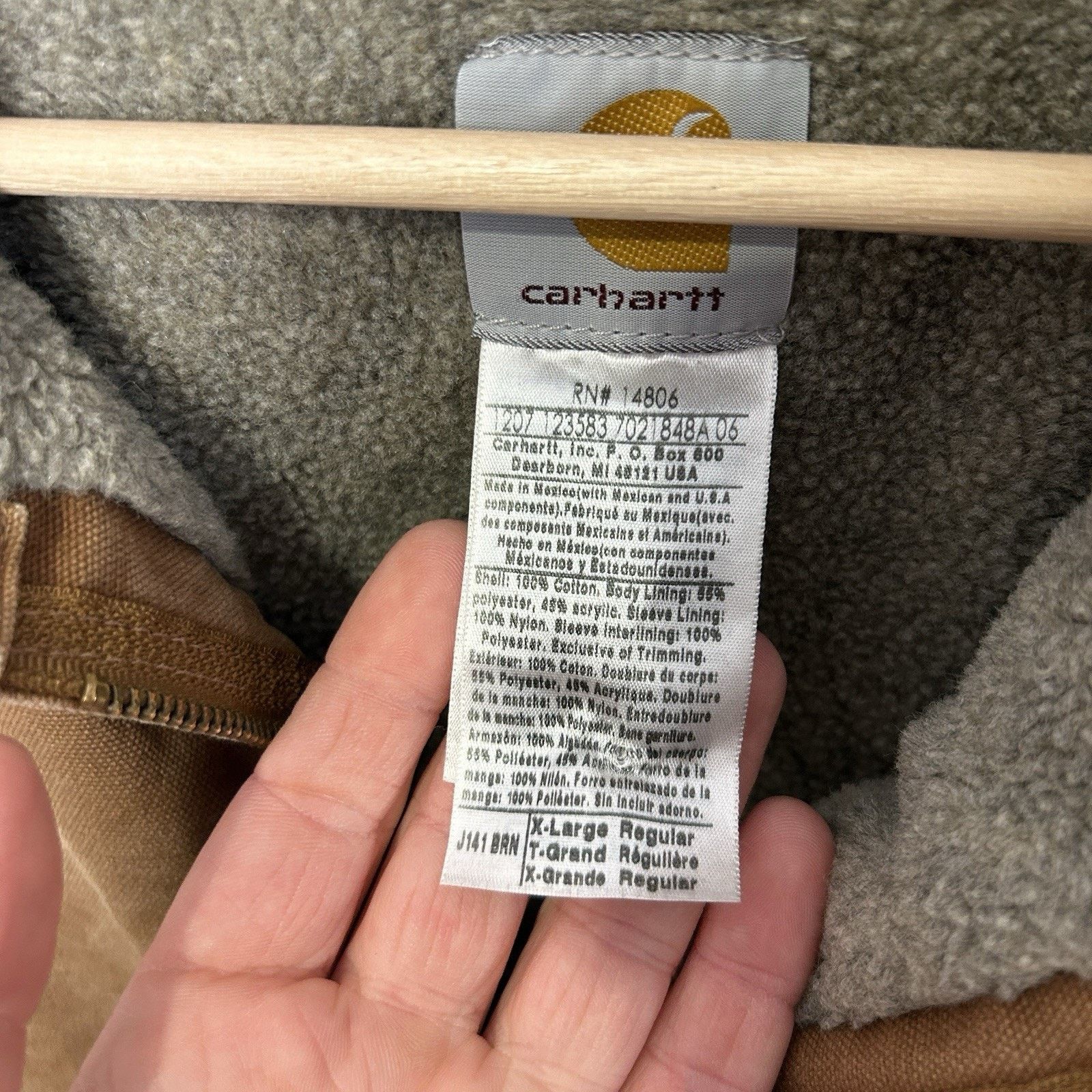 Carhartt Y2K Carhartt Sherpa-Lined Hooded Detroit Jacket “Brown” J141 Size US XL / EU 56 / 4 - 12 Thumbnail