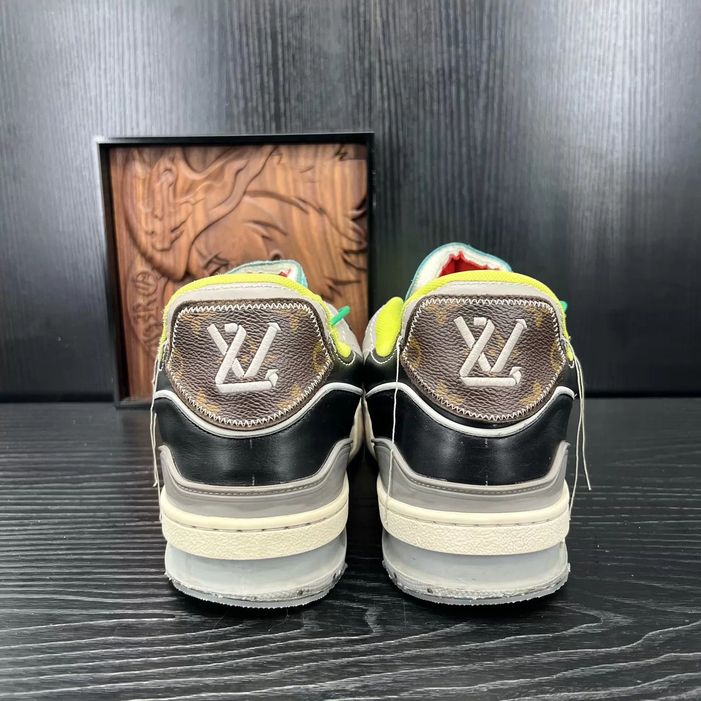 Louis Vuitton LV Trainer Show Navy Black 9.5/43.5 Size US 10.5 / EU 43-44 - 5 Thumbnail