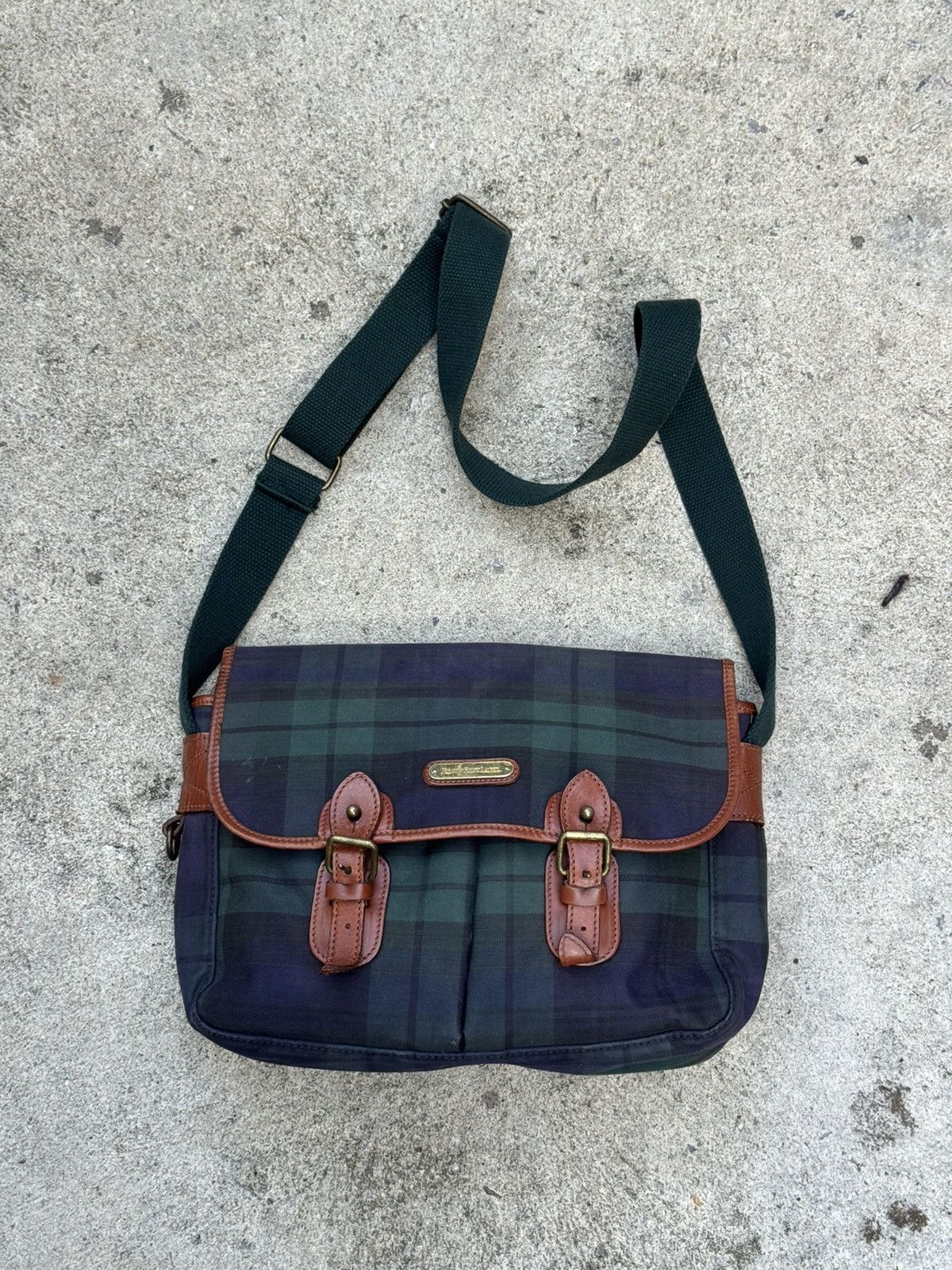Polo Ralph Lauren Vintage Polo by Ralph Lauren 90's Black Watch Plaid Bag Size ONE SIZE - 1 Thumbnail
