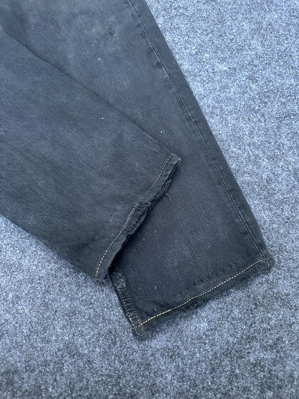 Levi's Levis 501 Made in Usa Super Black Distressed Denim 30x29 D15 Size US 30 / EU 46 - 7 Thumbnail